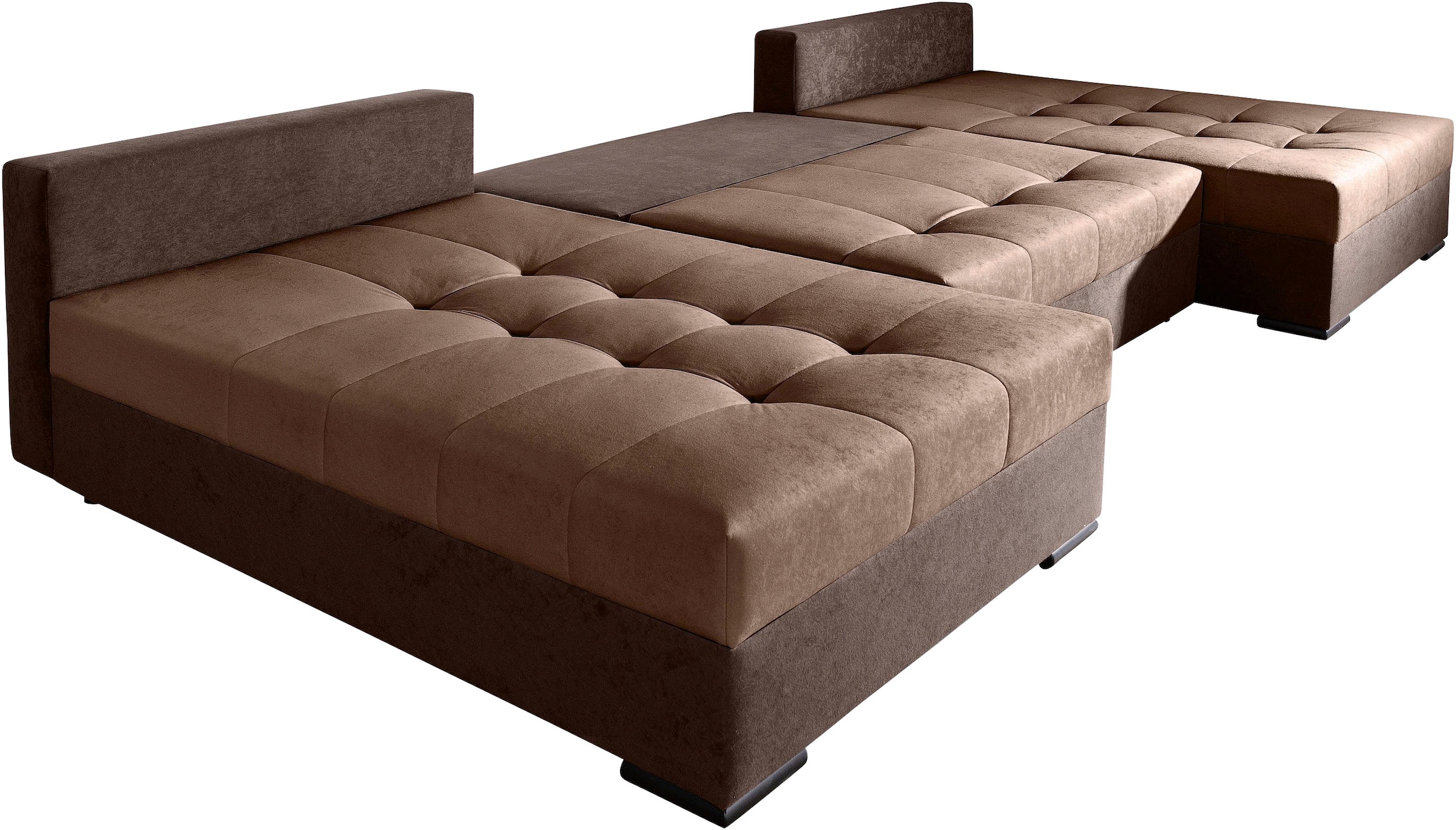 COLLECTION AB Wohnlandschaft »Josy U-Form, B: 307 cm« mit Bettfunktion & Bettkasten, Federkern