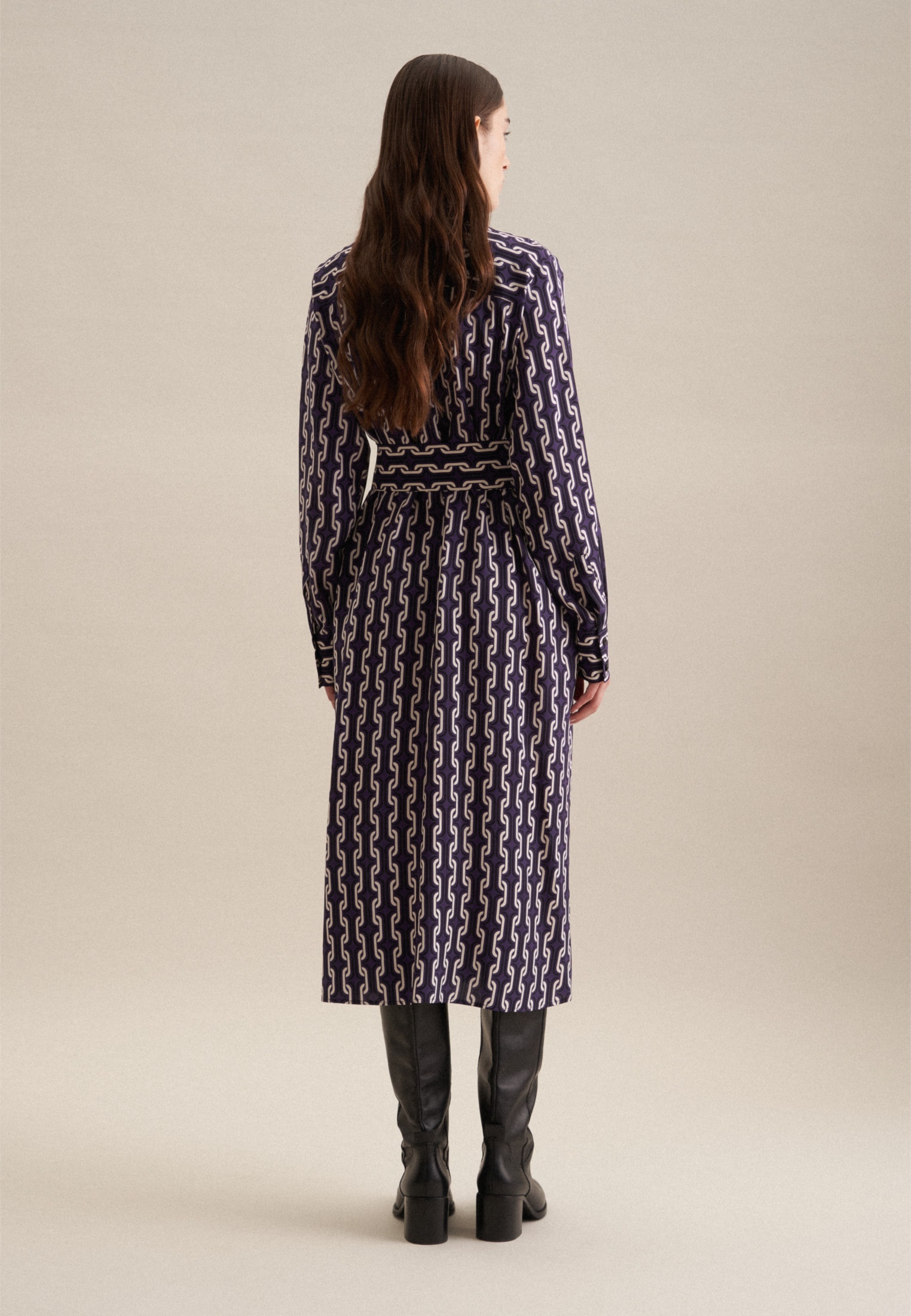 seidensticker Sommerkleid »Schwarze Rose« 1/1 Kragen Druck