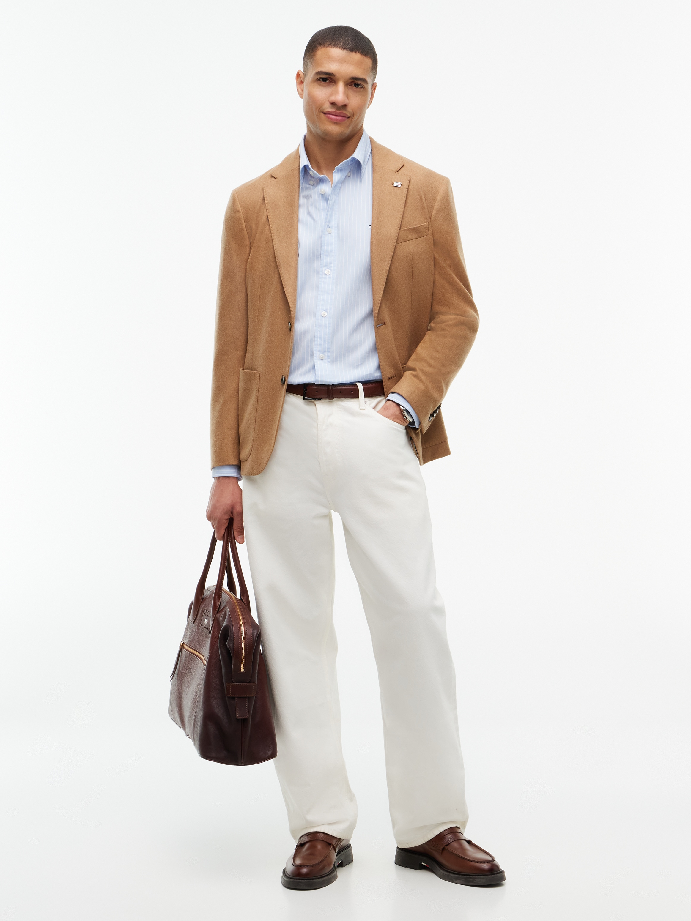 Tommy Hilfiger Chemise à manches longues »FLEX HAIRLINE POPLIN REGULAR FIT« Col boutonné, rayé