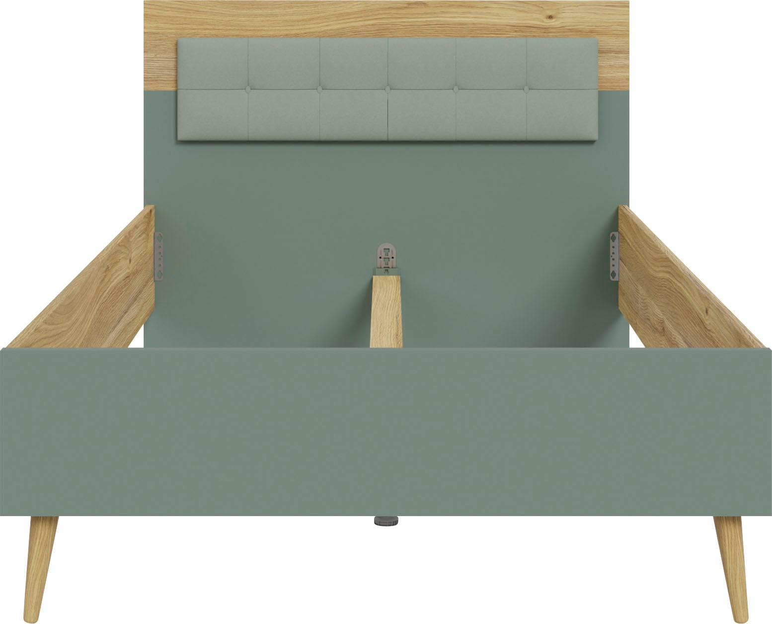 FORTE Lit pour adolescents »Kinderbett, Belastbar bis 250KG,« Surfaces de couchage 140x200 cm ou 120x200 cm,  avec appui-tête rembourré