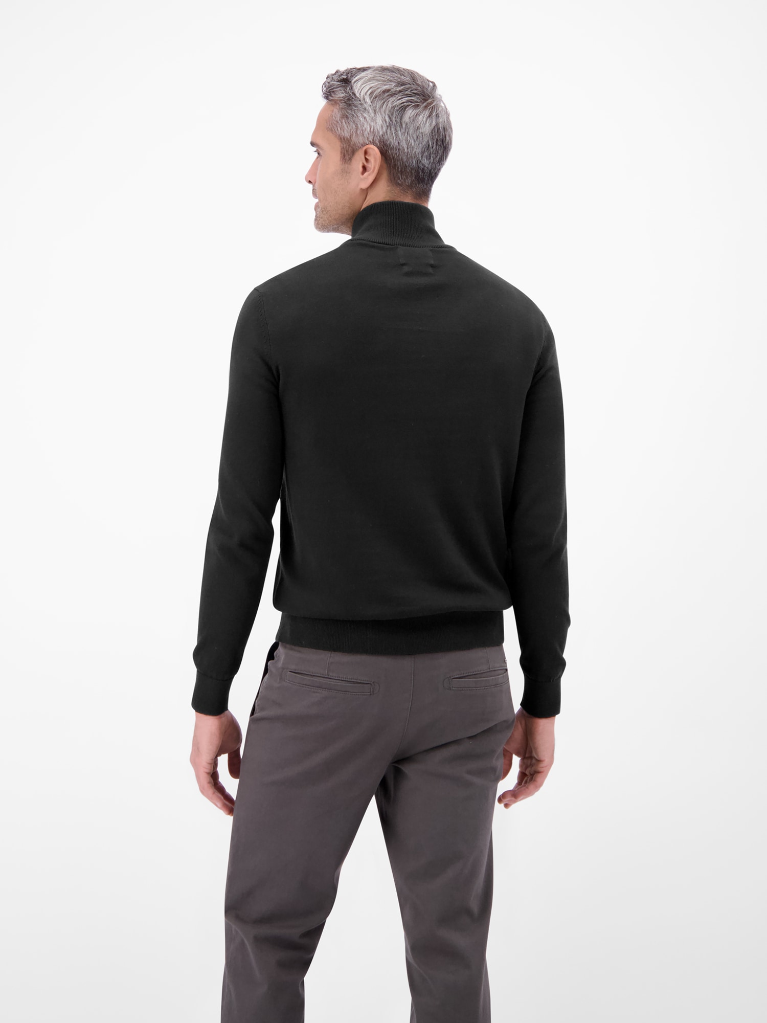 LERROS Troyer »Flachstrickpullover mit Troyerkragen«