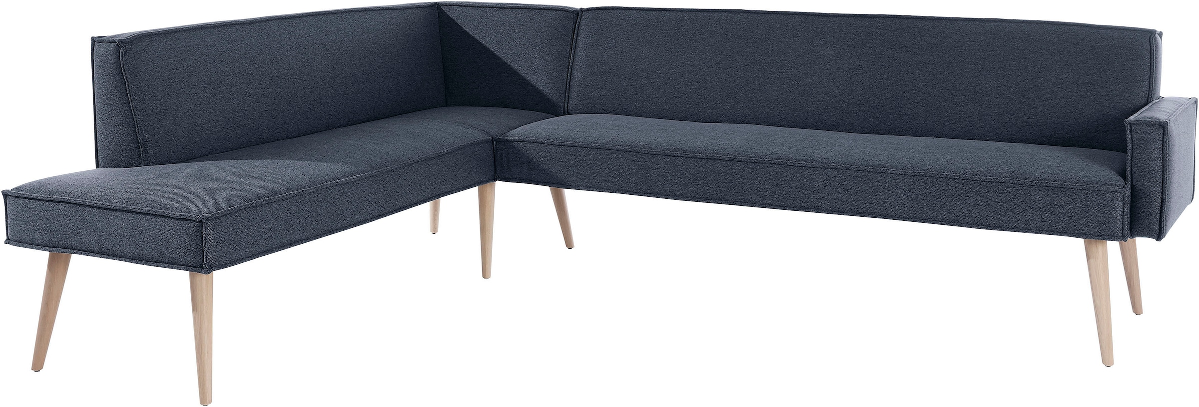 exxpo - sofa fashion Banc d'angle »Lungo, moderne Kedernaht, bequem und elegant, hoher Holzfuss« hochwertige Detailverarbeitung, frei im Raum stellbar