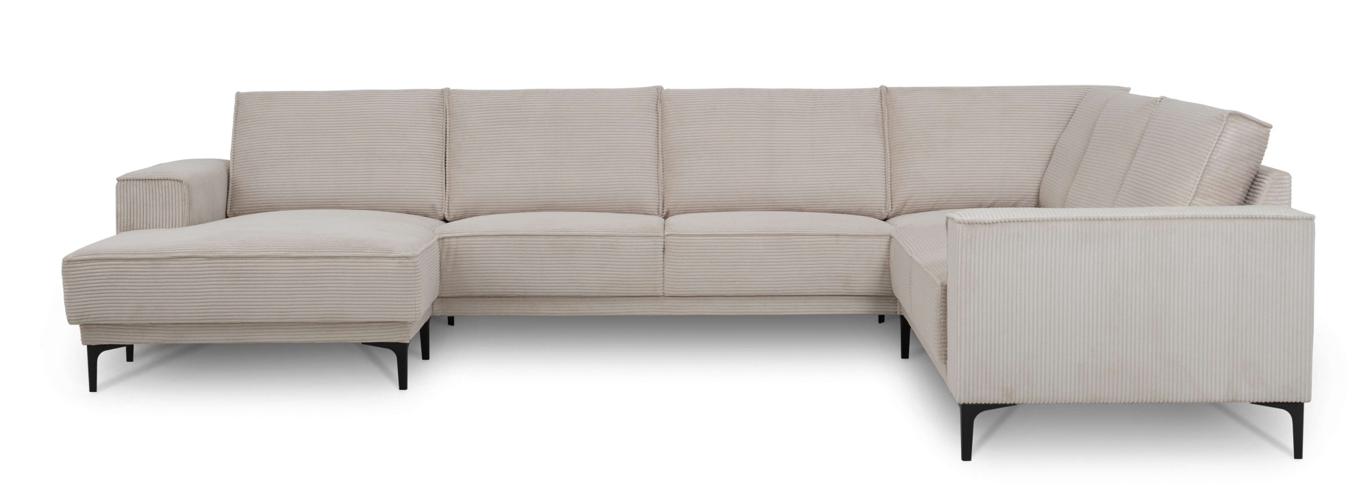 GOODproduct Wohnlandschaft »OLAND Cord U-Form, XXL, B: 342 cm, Skandi-Design« Skandi-Design in Struktur, Flachgewebe, Luxus-Microfaser, Boucle