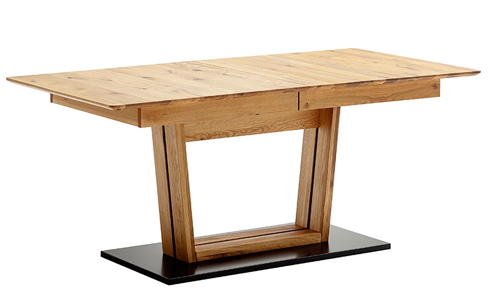 MCA furniture Table de salle à manger »Morena Säulentisch Komfort Tisch« Synchronauszug,ausziehbar,Wildeiche,massiv,geölt,XXL