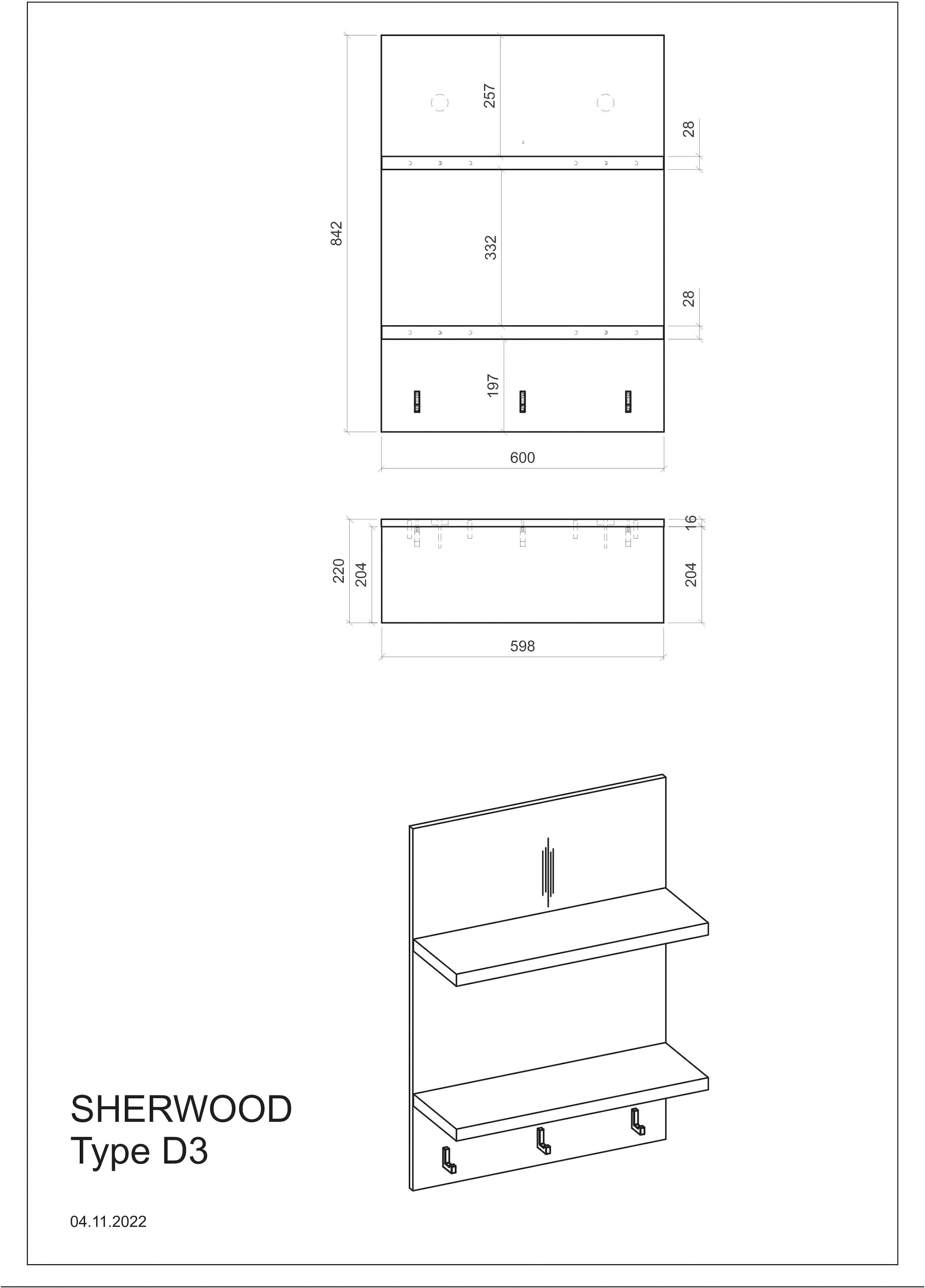 Home affaire Kitchenette »Sherwood« Breite 196 cm, mit Herdumbauschrank, ohne E-Geräte