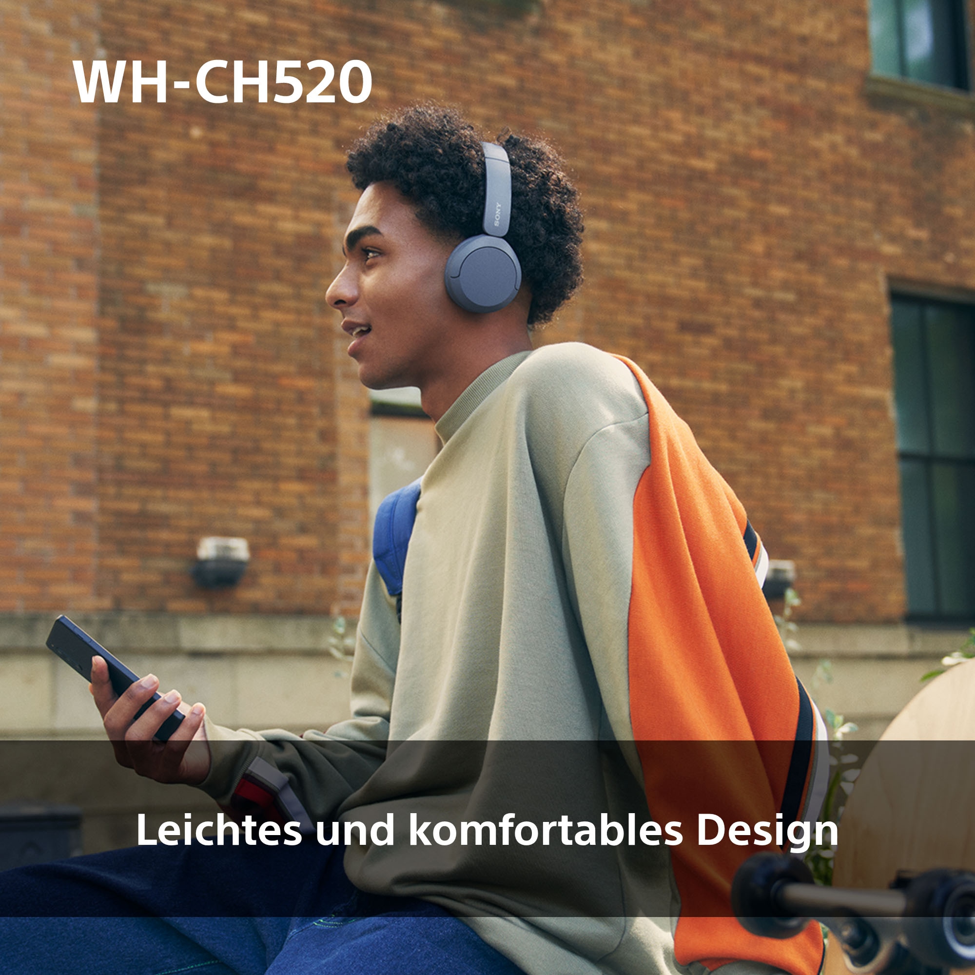 Sony Bluetooth-Kopfhörer »WHCH520« Bluetooth Freisprechfunktion | Rauschunterdrückung | Sprachsteuerung | kompatibel mit Siri 200 Std. Max. Akkulaufzeit (Standby)
