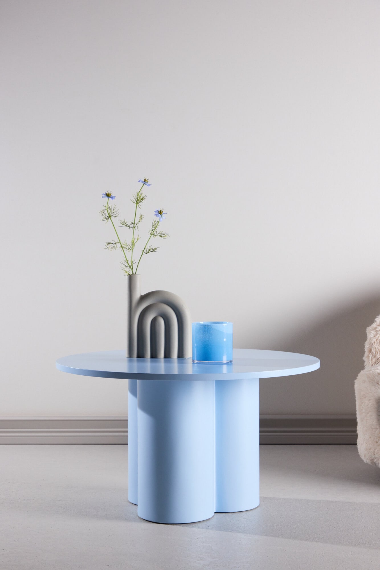 Venture Home Table basse »Olivia, runder Couchtisch, modern & elegant, Ø 80 cm« table basse, MDF, ronde, forme douce, sophistiquée, claire