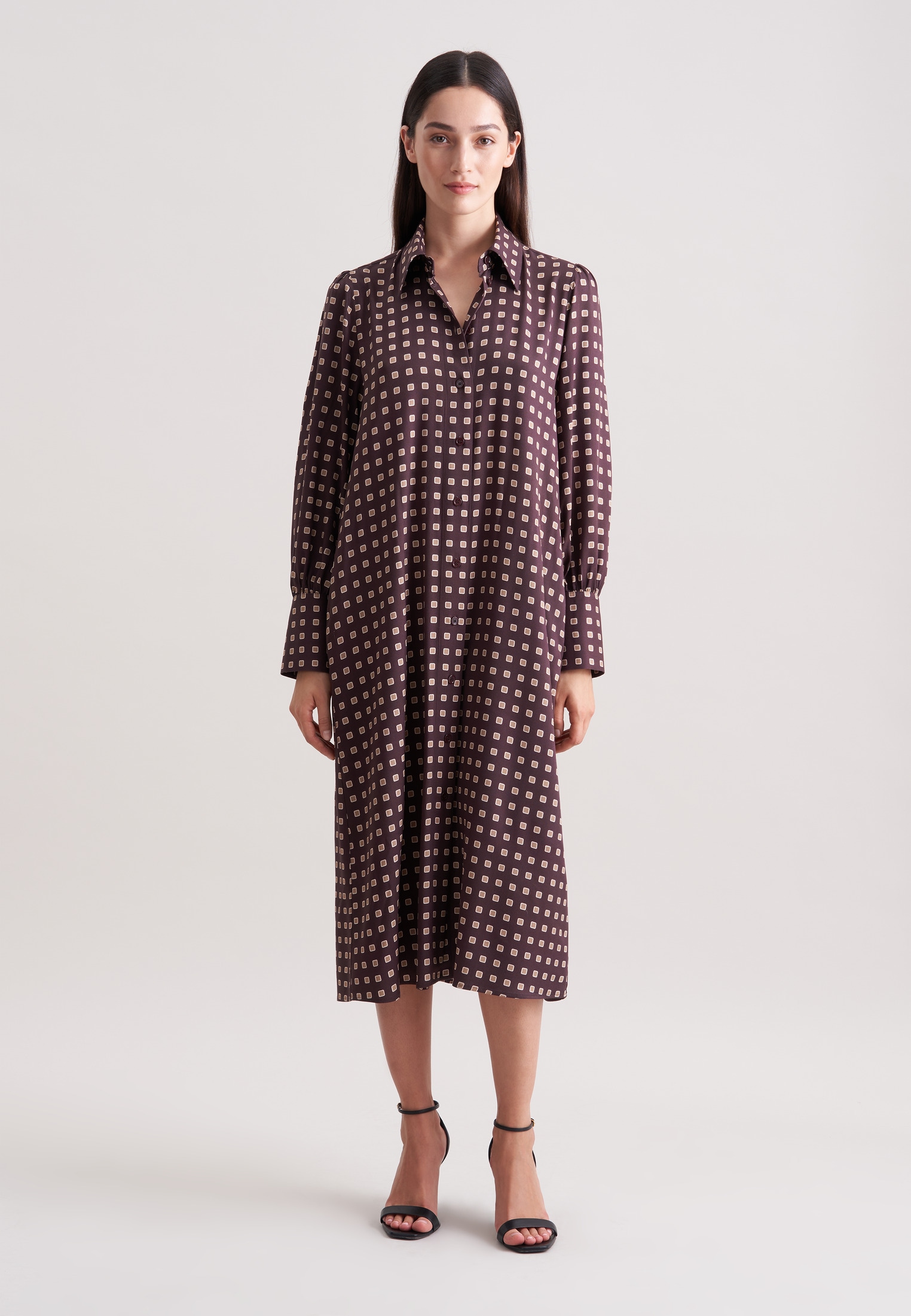 seidensticker Sommerkleid 1/1 Kragen Geometrische Muster