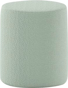 Vipack Tabouret rembourré »Moon, Hocker in rund, mit flauschigem Bouclé Stoff« L/H/P env. 41x41,5x41 cm, charge max 80 kg,  comme siège ou table de nuit, 41 cm ∅, tissu bouclé, en 4 couleurs