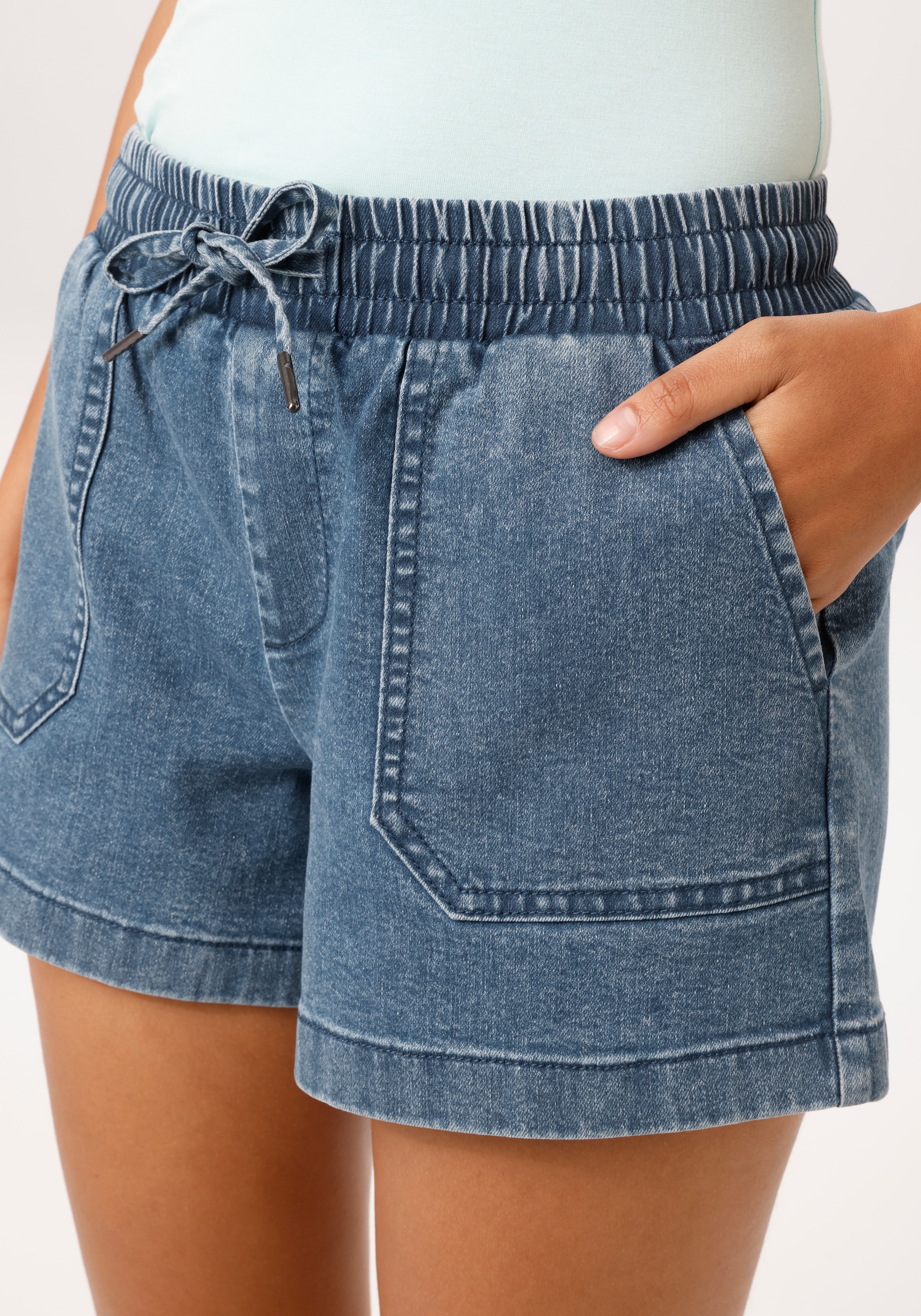 Aniston CASUAL Short  in trendiger Used-Waschung - NEUE KOLLEKTION