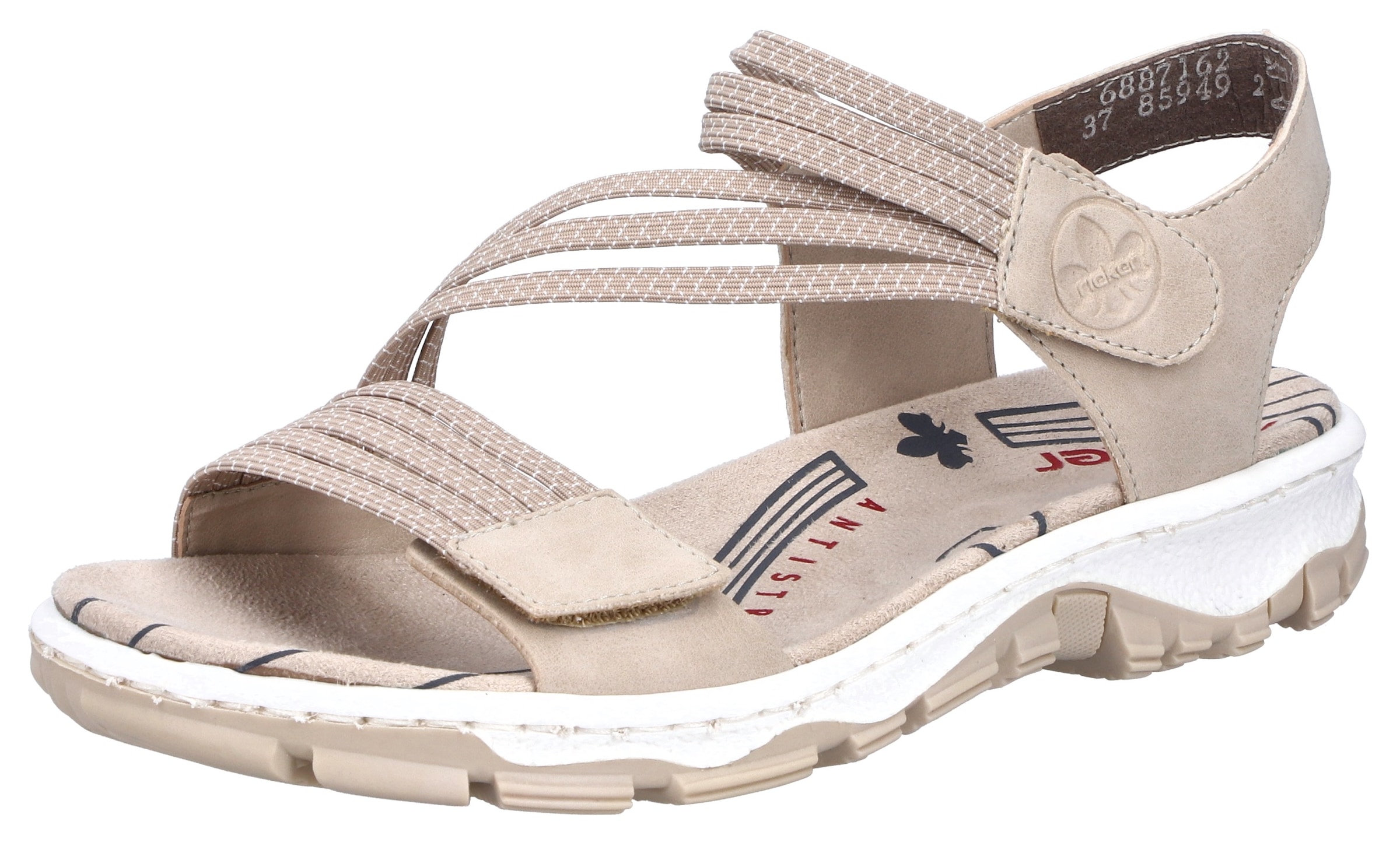 Rieker Sandale à lanières  chaussure d'été, sandalette, chaussure à scratch, style sport