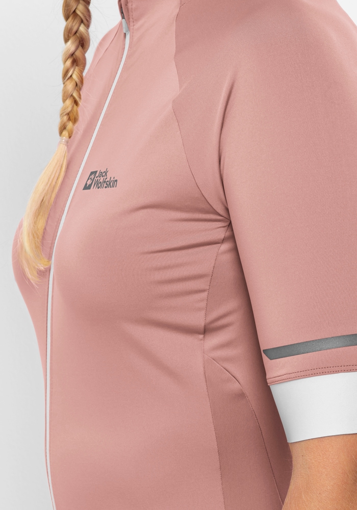 Jack Wolfskin Veste de vélo »GRAVEX FZ S/S W« pour adultes, matière élastique, en polyester et élasthanne