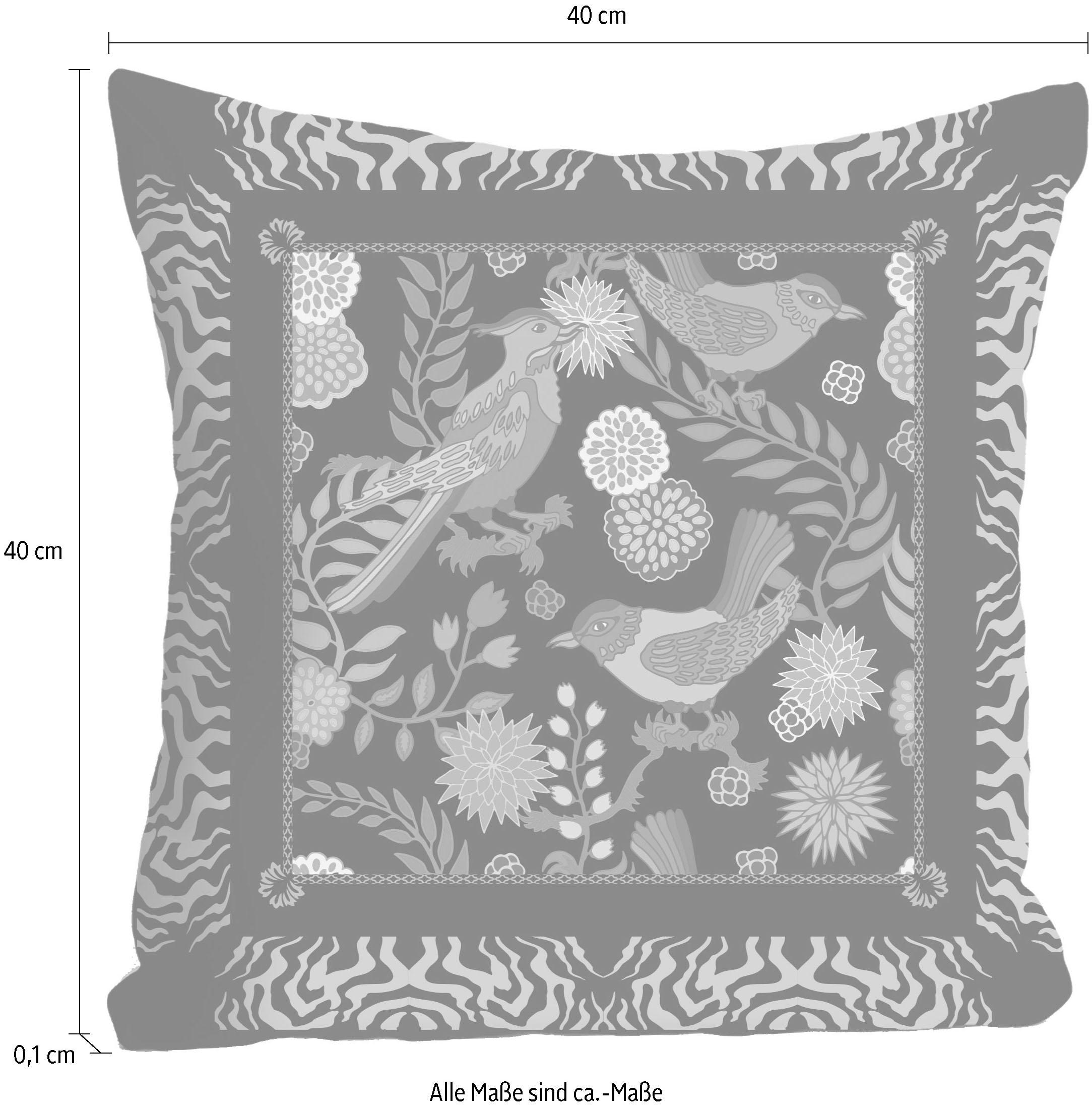 queence Coussin décoratif »Vögel« Kissenhülle ohne Füllung, 1 Stück