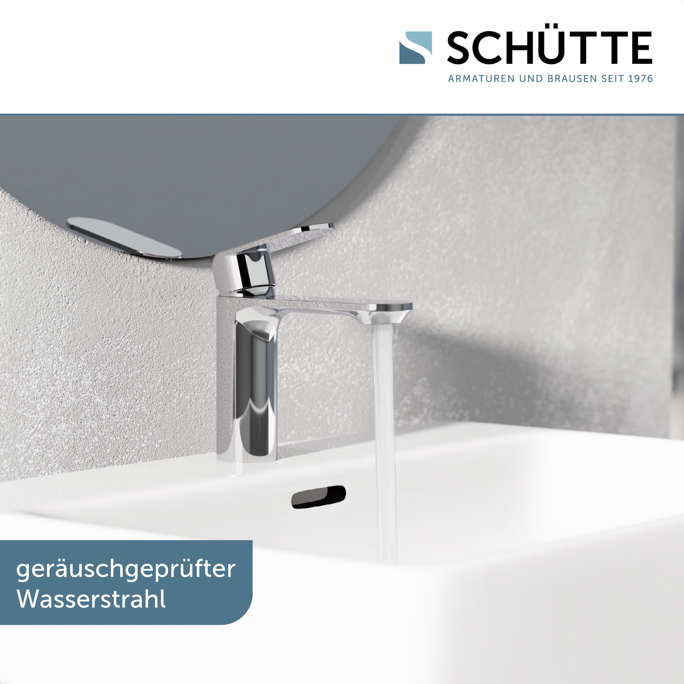 Schütte Waschtischarmatur »MONTANA« Wasserhahn Ablaufgarnitur Exzenter Energiesparende Cold-Start-Funktion
