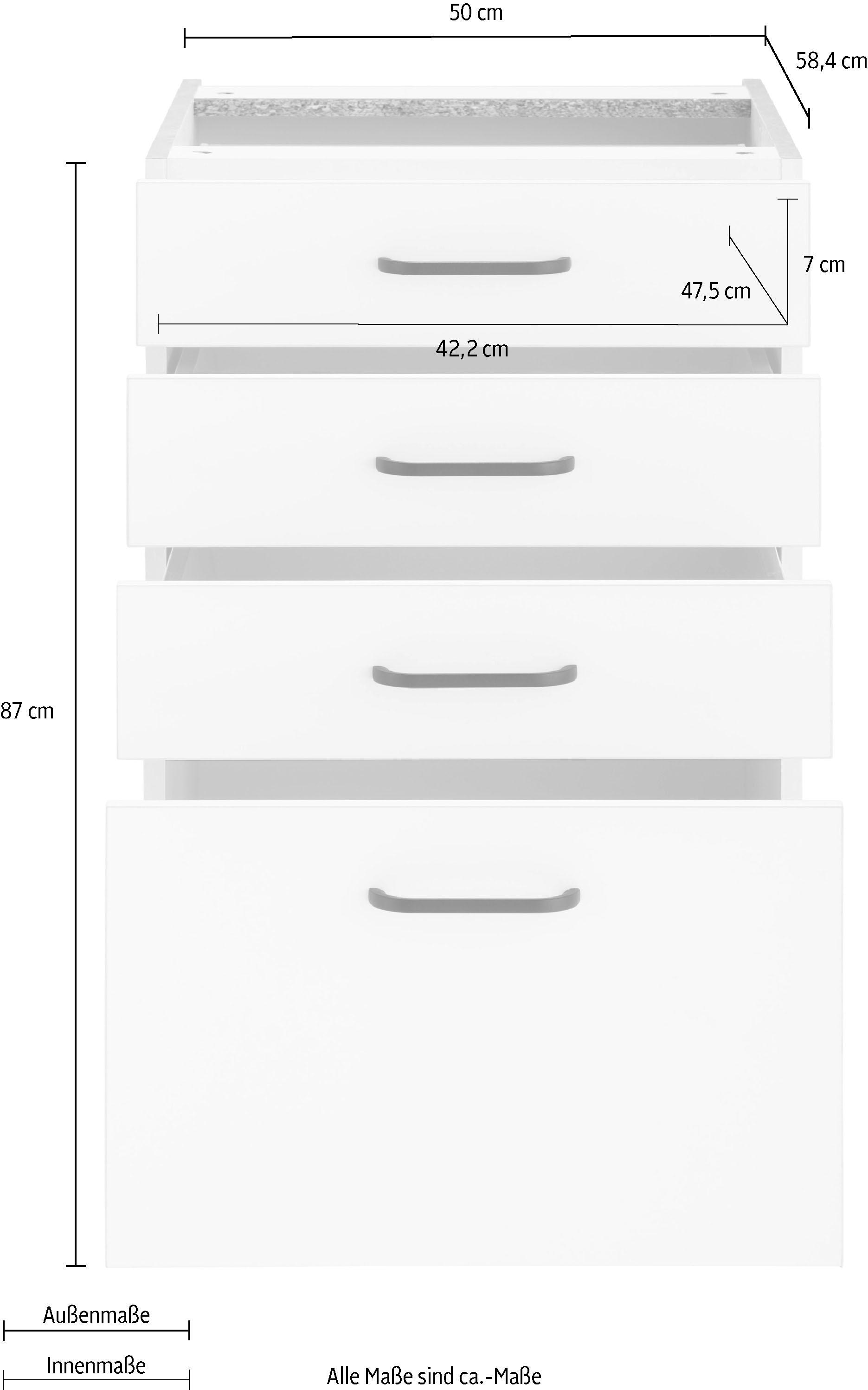 OPTIFIT Armoire basse »Elga« mit Soft-Close-Funktion, höhenverstellbare Füsse, Breite 50 cm