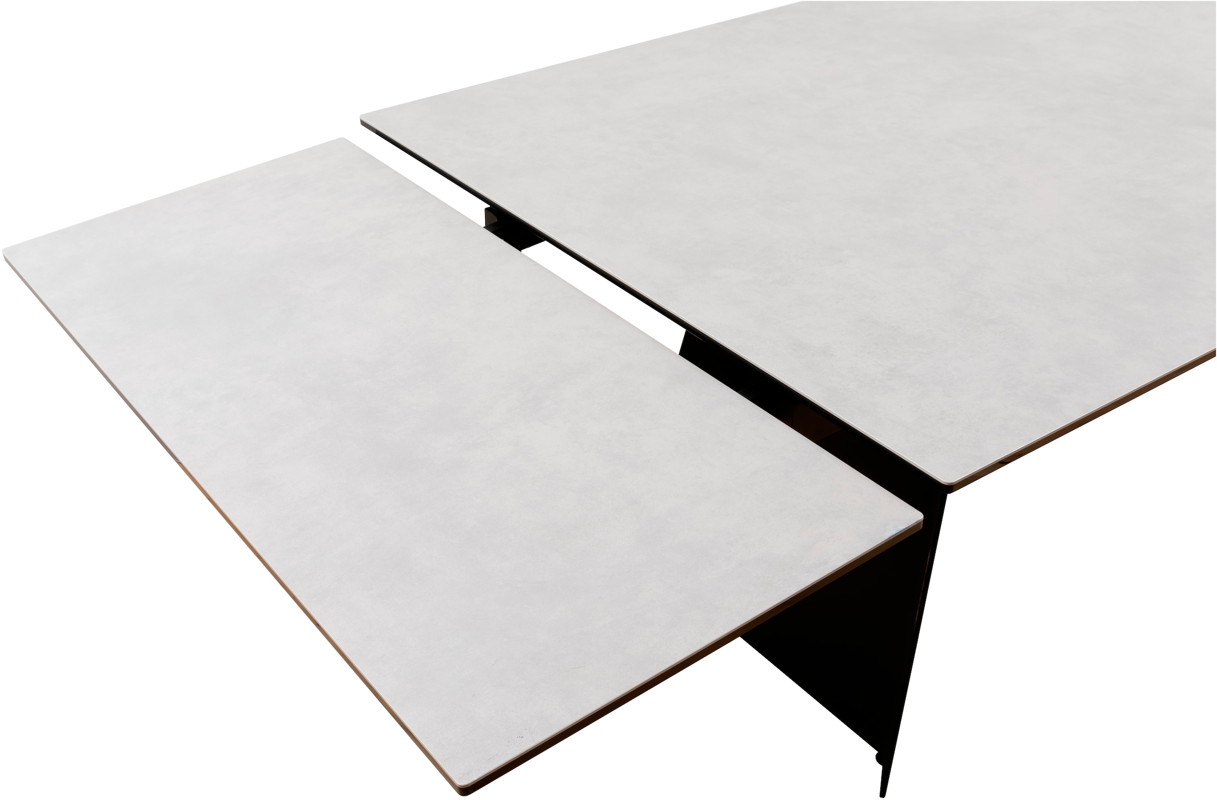 MCA furniture Table de salle à manger »MOLINARA Auzugtisch 200-290cm hellgrau« 1 cuis tlg. Keramik, Metall, Stirnauszug, ausziehbar, 10-12 Personen