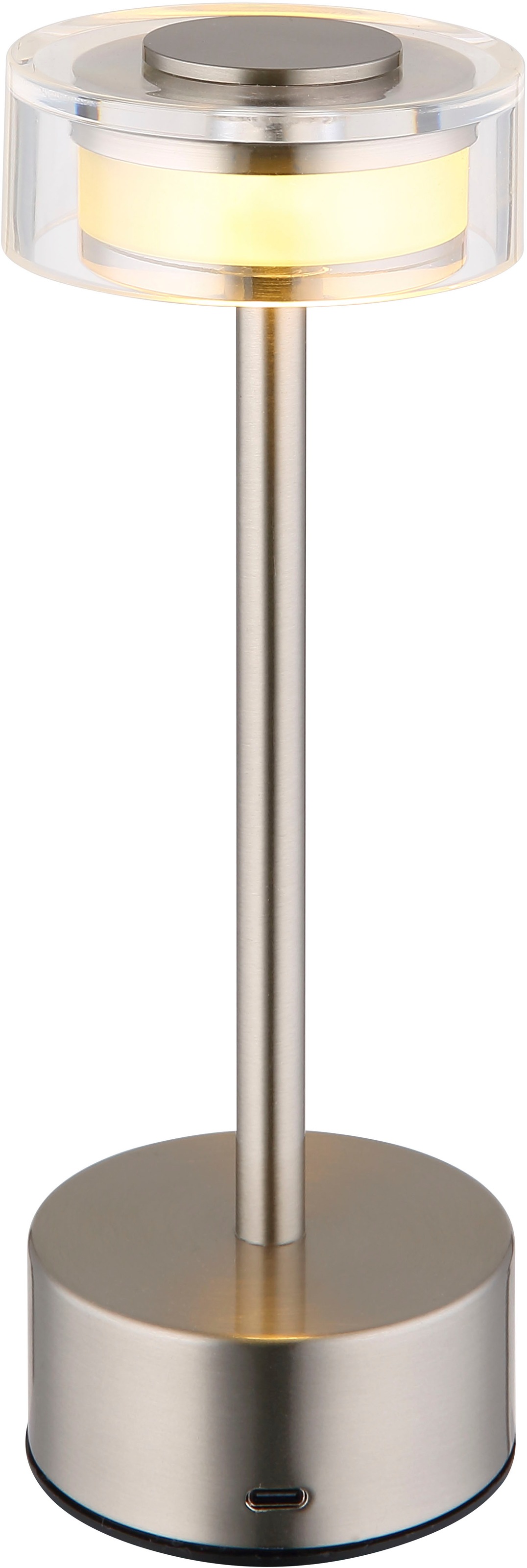 GLOBO LIGHTING Lampe de table LED »SHIRA« 1 cuis blanc chaud - blanc froid Akkutischleuchte, Touchdimmer, Lichttemperaturwechsel