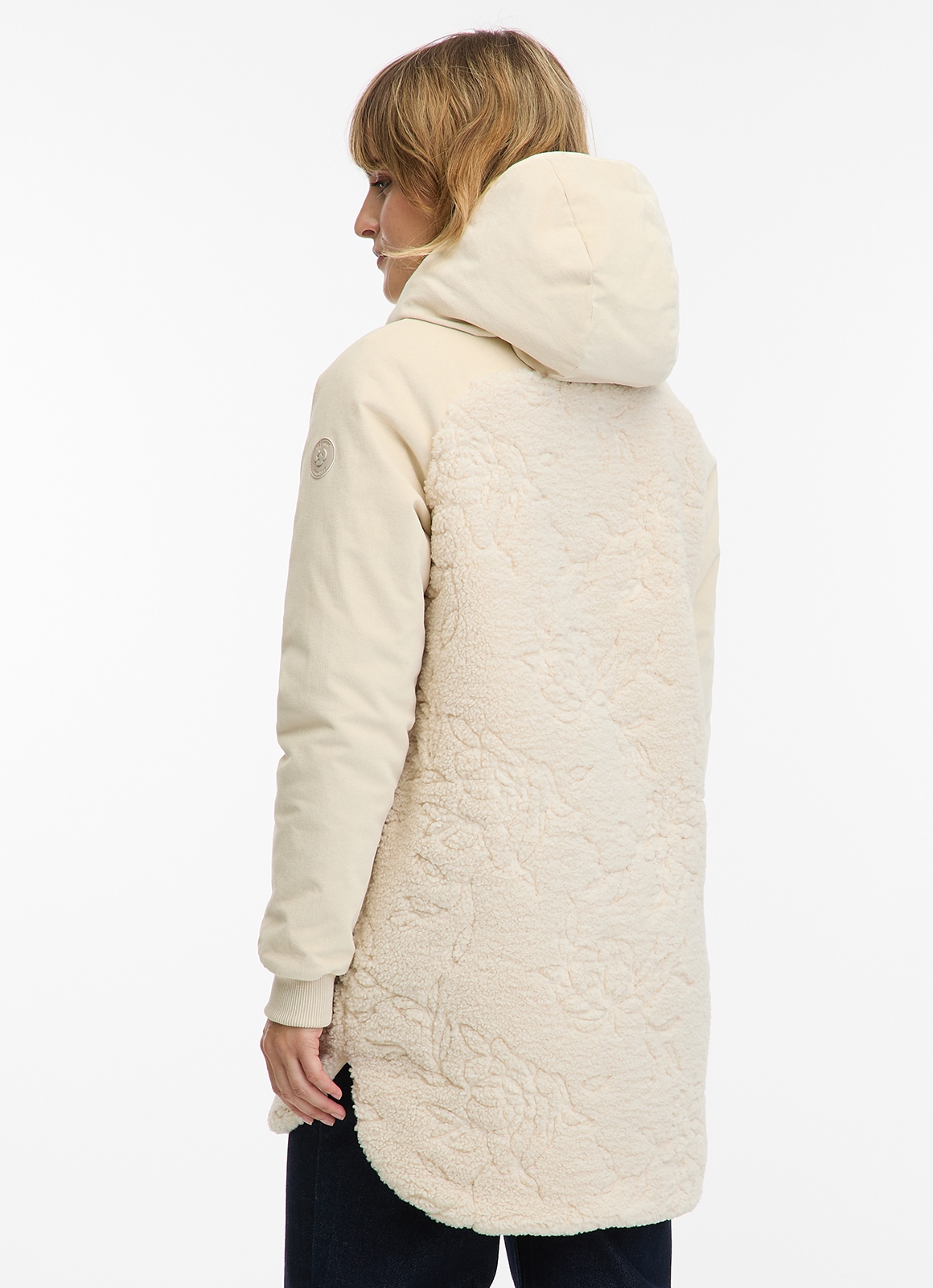 Ragwear Kapuzenplüschjacke »LONGEDDY« ohne Kapuze mit lässigem Casual-Stil, aus Polyester, Regular Fit, Langarm