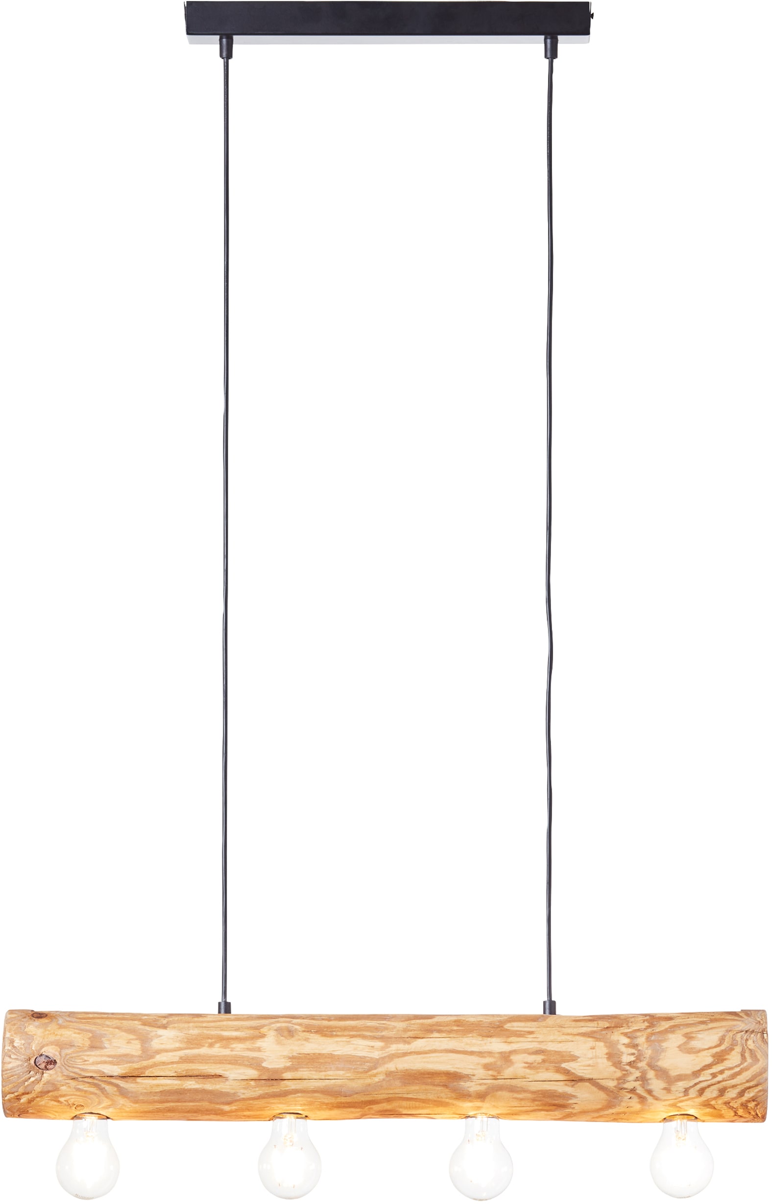 Brilliant Lampe suspendue »Trabo« 1 cuis 105cm Höhe, 70cm Breite, 4 x E27, kürzbar, Holz/Metall, kiefer gebeizt