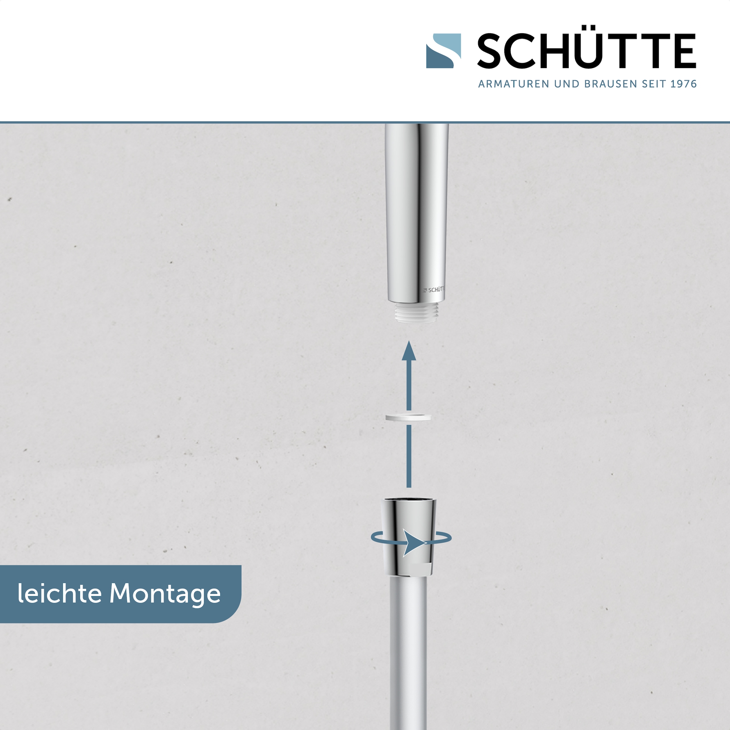 Schütte Douchette à main »SUMATRA« réglable en 3 positions, avec picots anti-calcaire, économie d’eau, rond