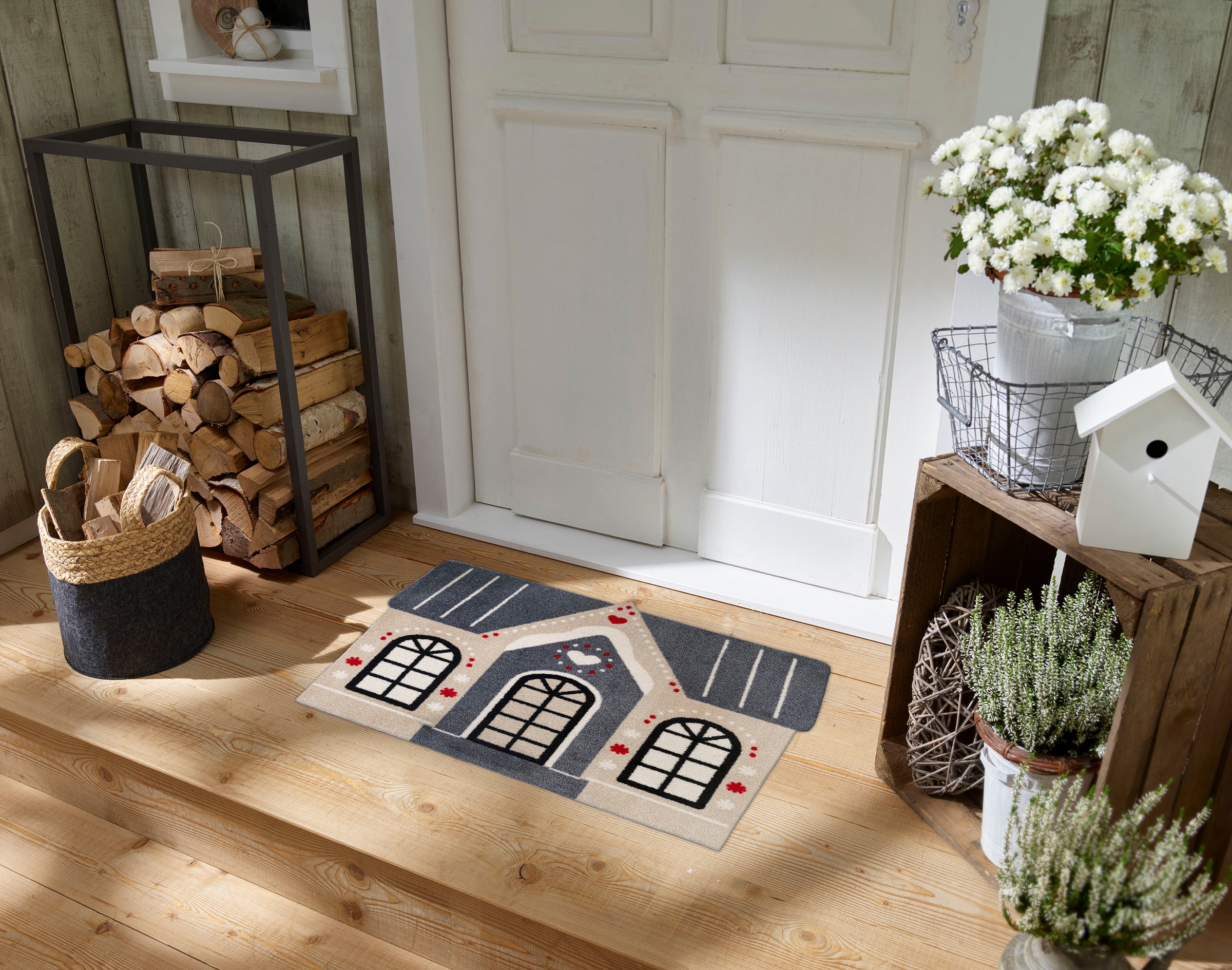 wash+dry by Kleen-Tex Fussmatte »Cozy Cabin« rechteckig 9 mm Höhe