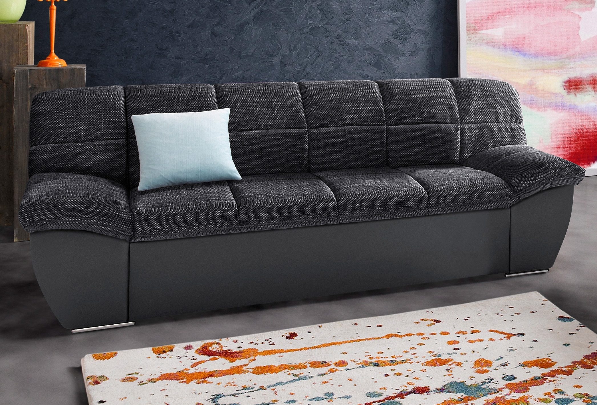 DOMO collection 2-places »Splash, aktuelle Sitz- und Rückensteppung, komfortabel,« flache Armlehnen zum Entspannen