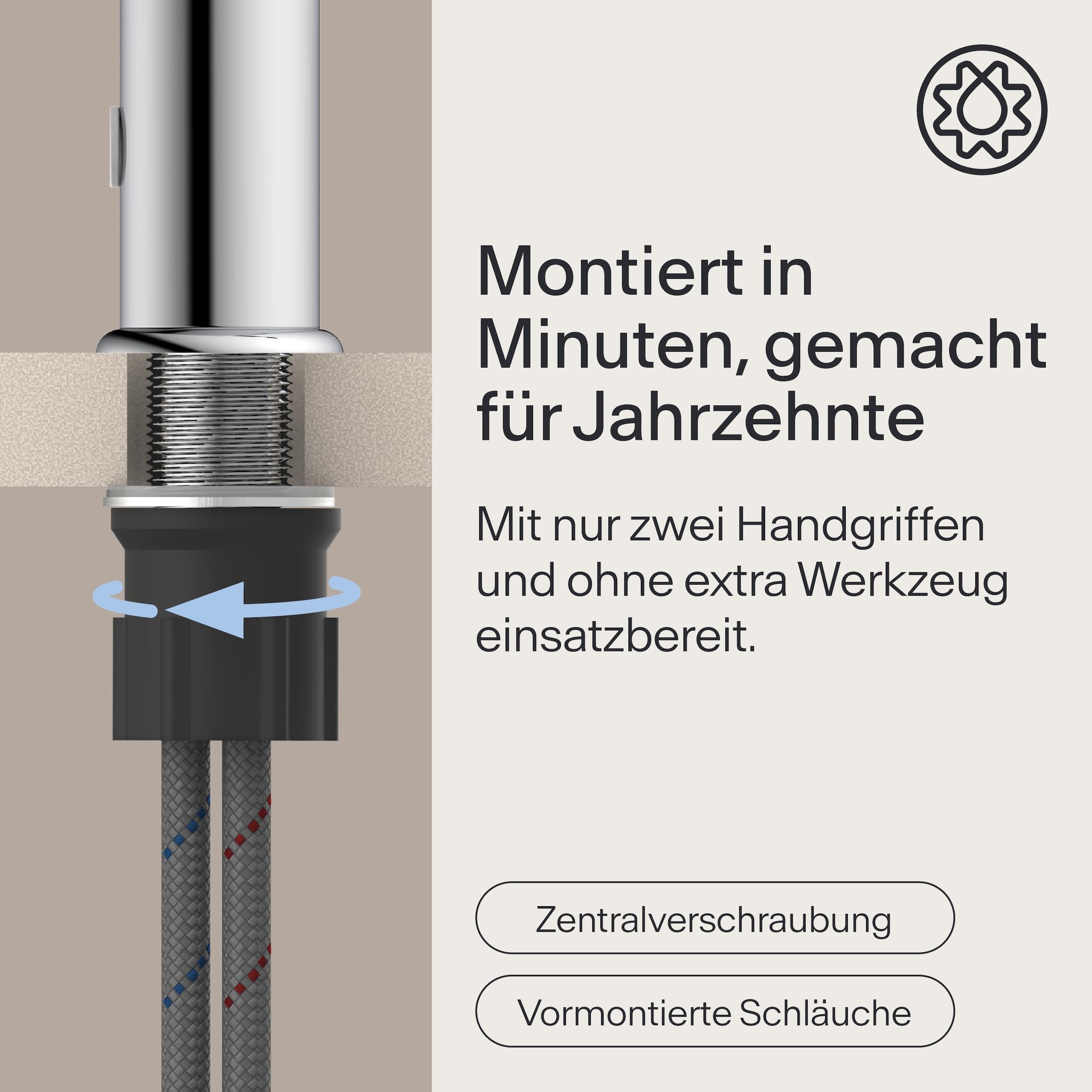 WASSERWERK Robinet de lavabo »WT 11« incl. popup, économie d'eau