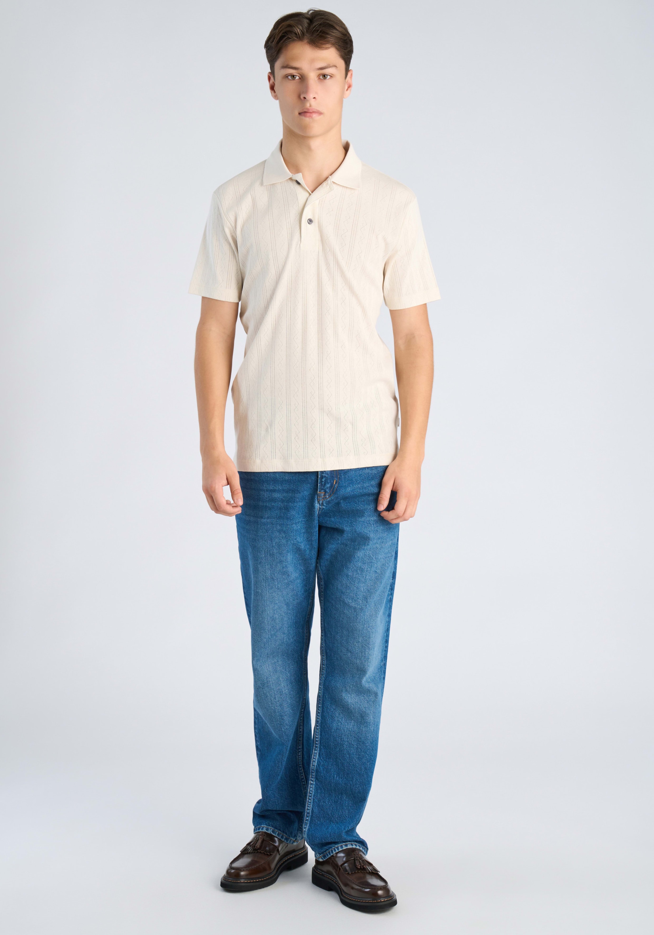LINDBERGH Polo polo d'été avec fine structure tricotée