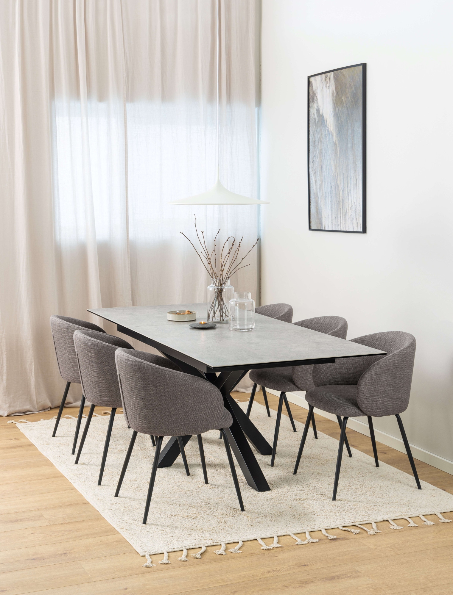 ACTONA GROUP Table de salle à manger »Heaven,Tischplatte aus Keramik, ausziehbar - robust & pflegeleicht« Résistant aux rayures, déperlant, place assise pour 4-8 personnes, L: 168/210 cm