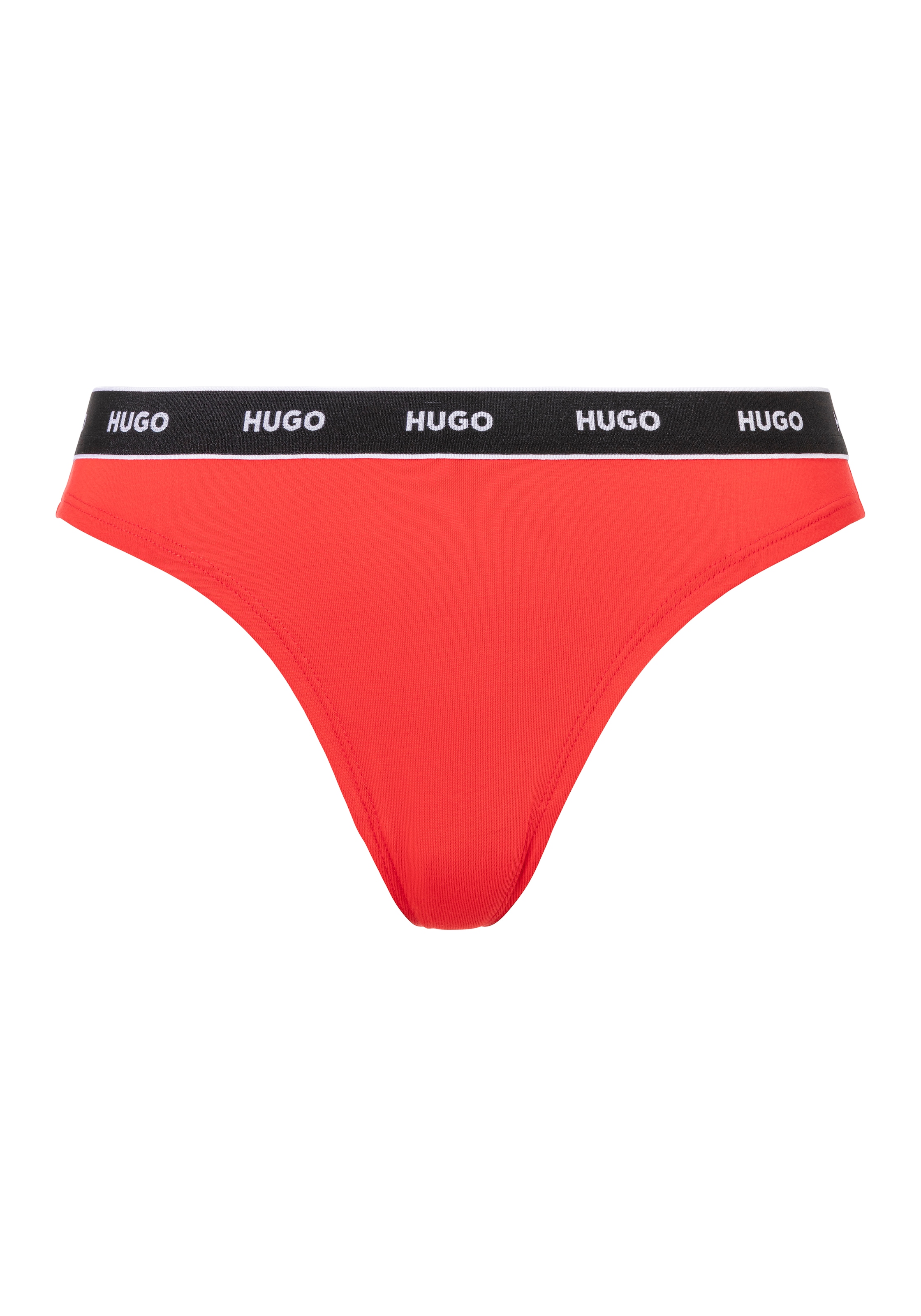 HUGO Underwear String en T »TRIPLET THONG STRIPE« Packung, 3, 3 cuis mit Logoschriftzug auf dem Bund