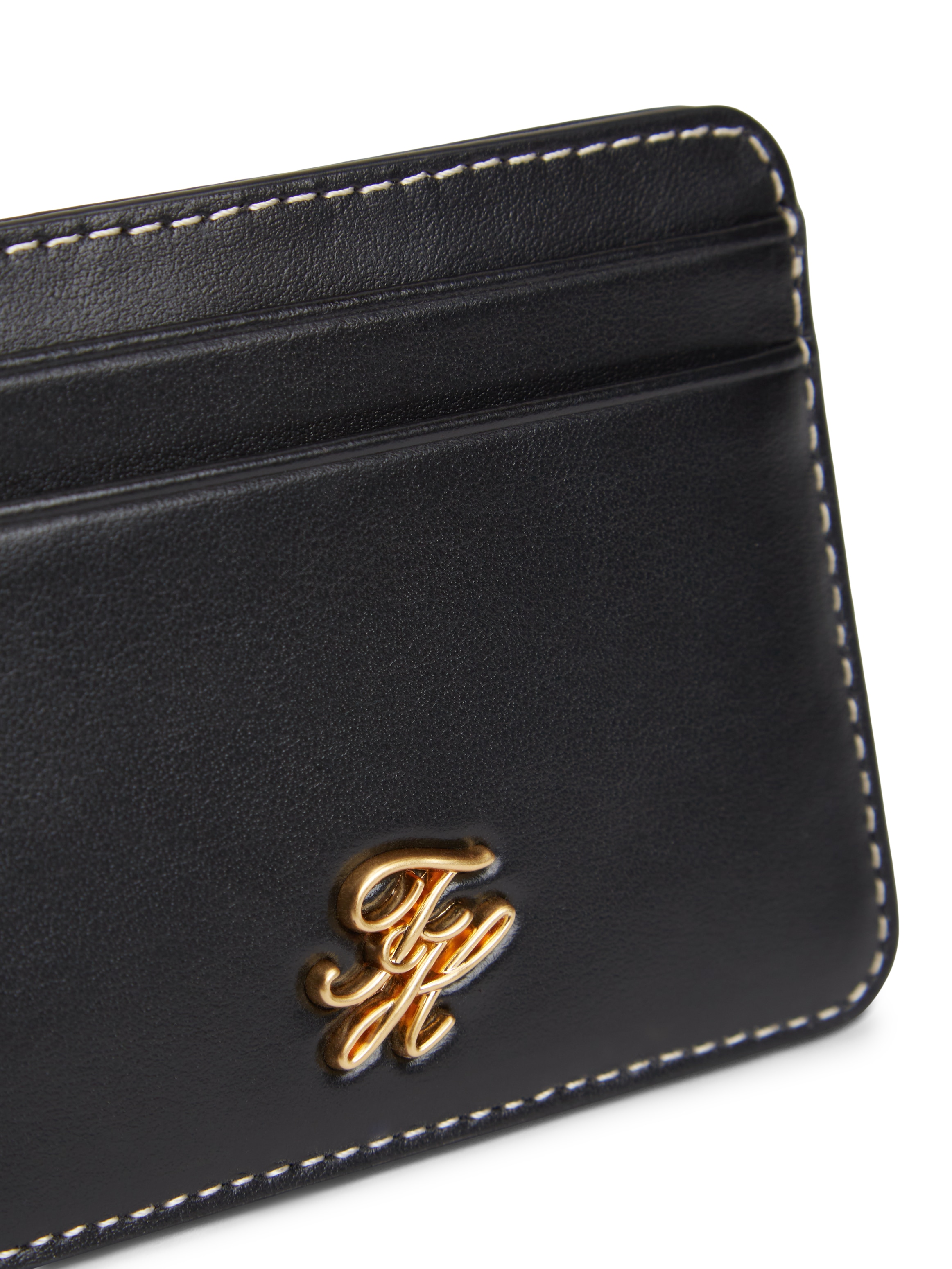Tommy Hilfiger Porte-cartes »TH SCRIPT LEATHER CC HOLDER« Mini porte-monnaie unisexe avec logo bijou TH