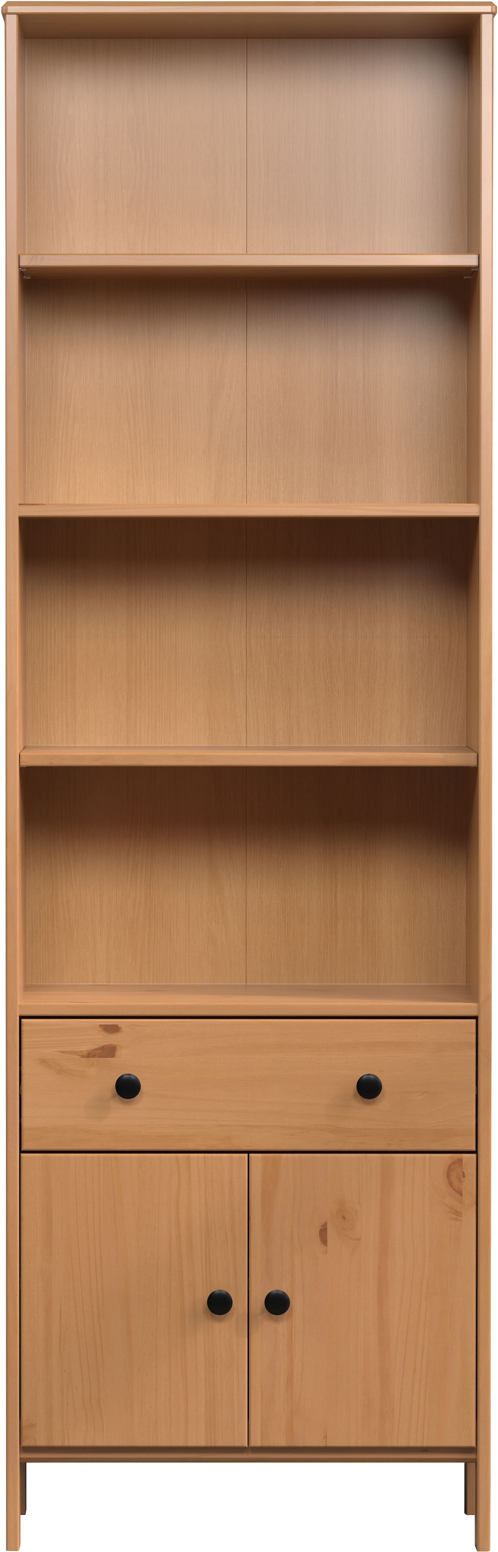 welltime Armoire haute »Kall« 1 cuis tlg. Badezimmerschrank aus Kiefer-Massivholz - Masse (B/T/H) 60/33/188 cm