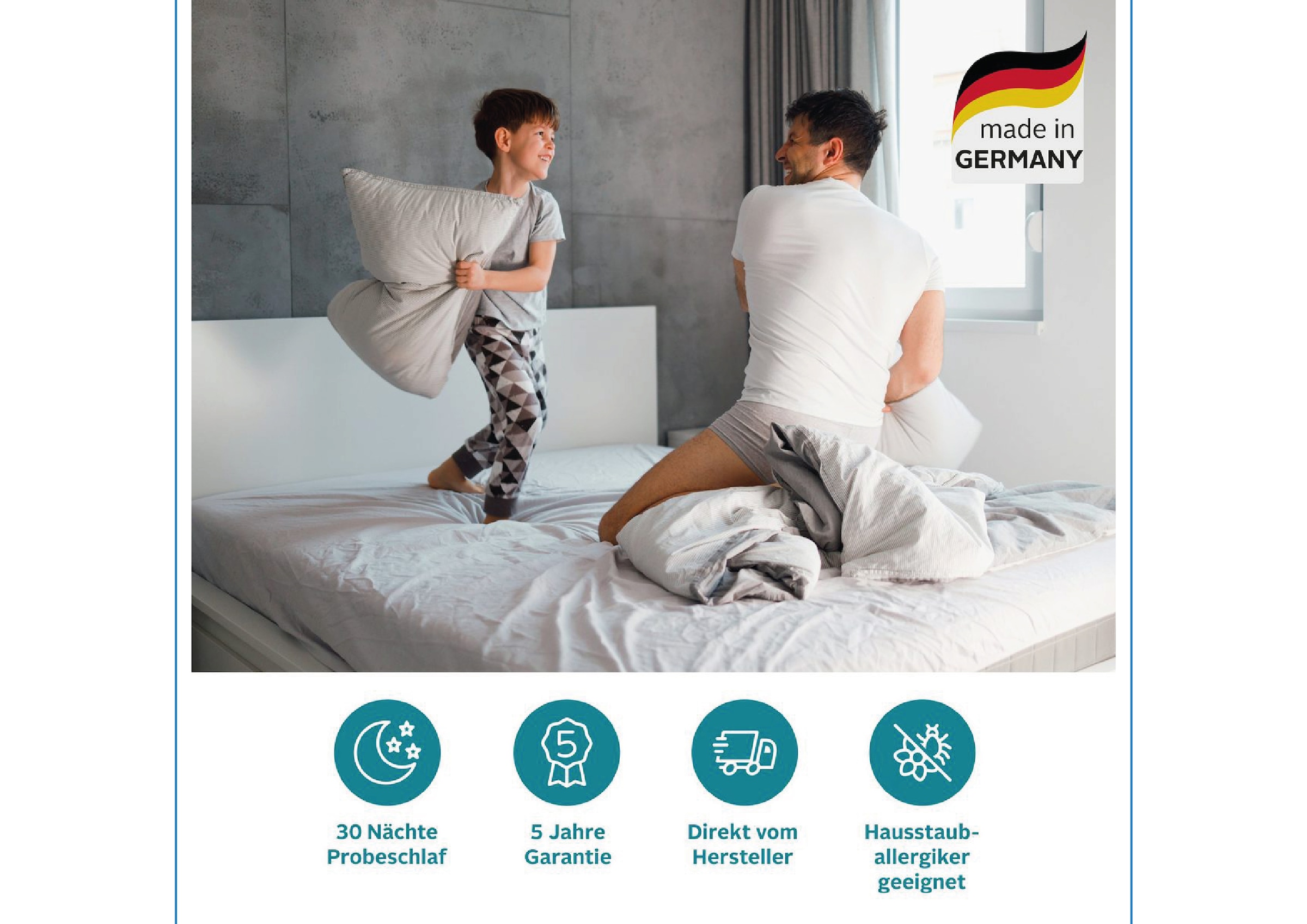 GOODproduct Hybridschaum-Matratze »NEUHEIT, PREMIUM Flipper, 90x200, 140x200 cm, langlebig RG 39« 25 cm hoch Raumgewicht: 39 kg/m³ 1 Stk. tlg. besondere, ergonomische Schulterzone, H2+3/H3+4/H4+H5, Wendematratze