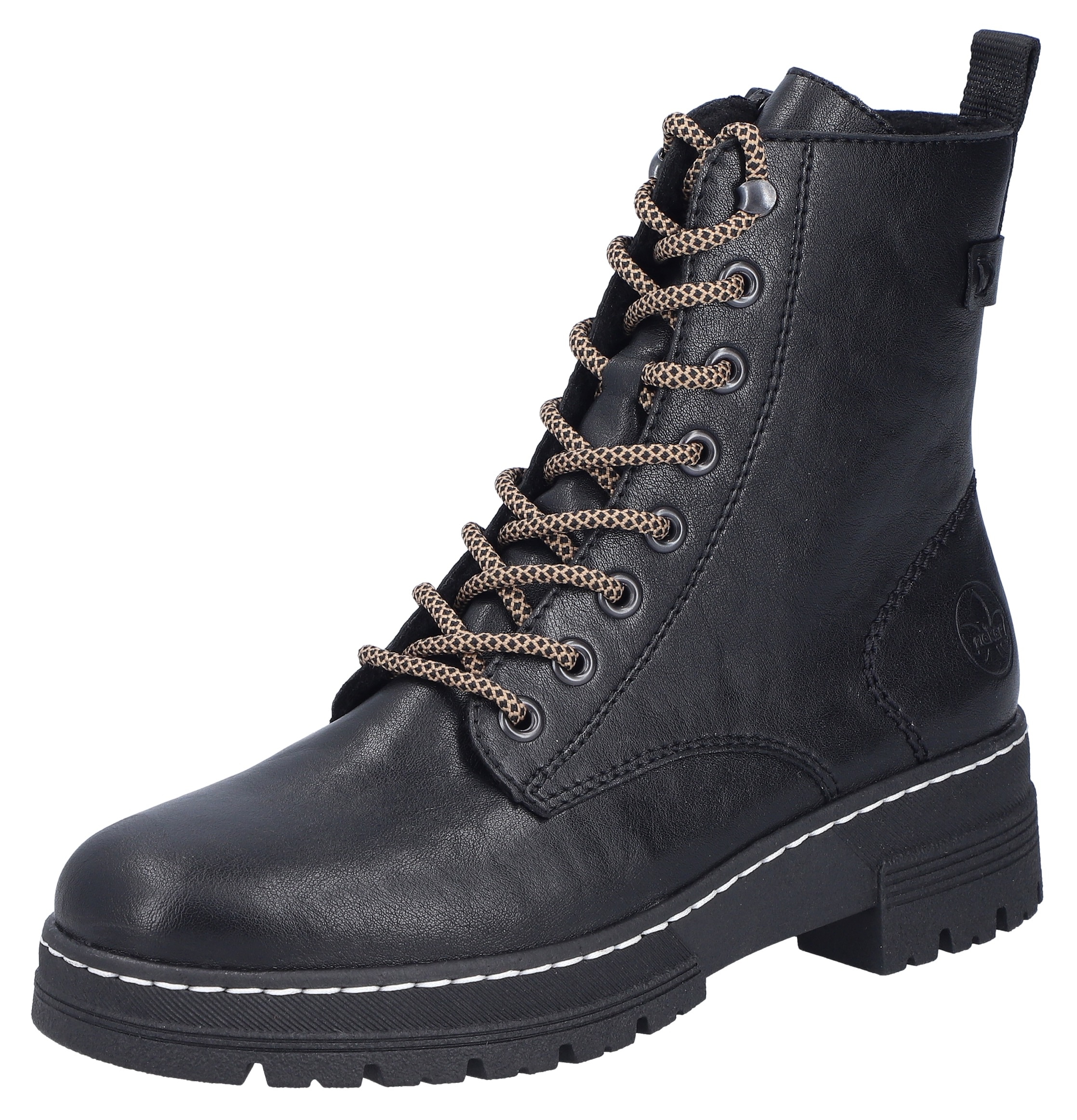 Rieker Schnürstiefelette  Schnürboots, Plateauboots, Profilsohle, mit Innenreissverschluss