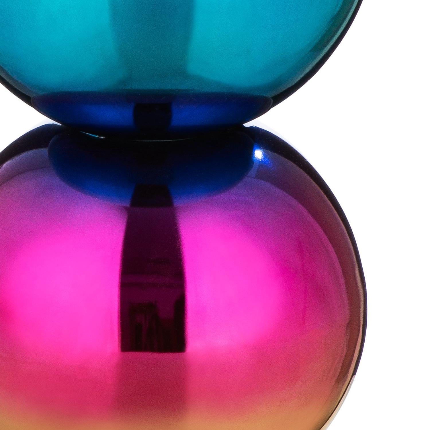 GILDE Tischvase »Vase, rund, "Rainbow", Eisen, mehrfarbig« Vase Rainbow Dekovase modern Trend Hingucker Geschenkidee