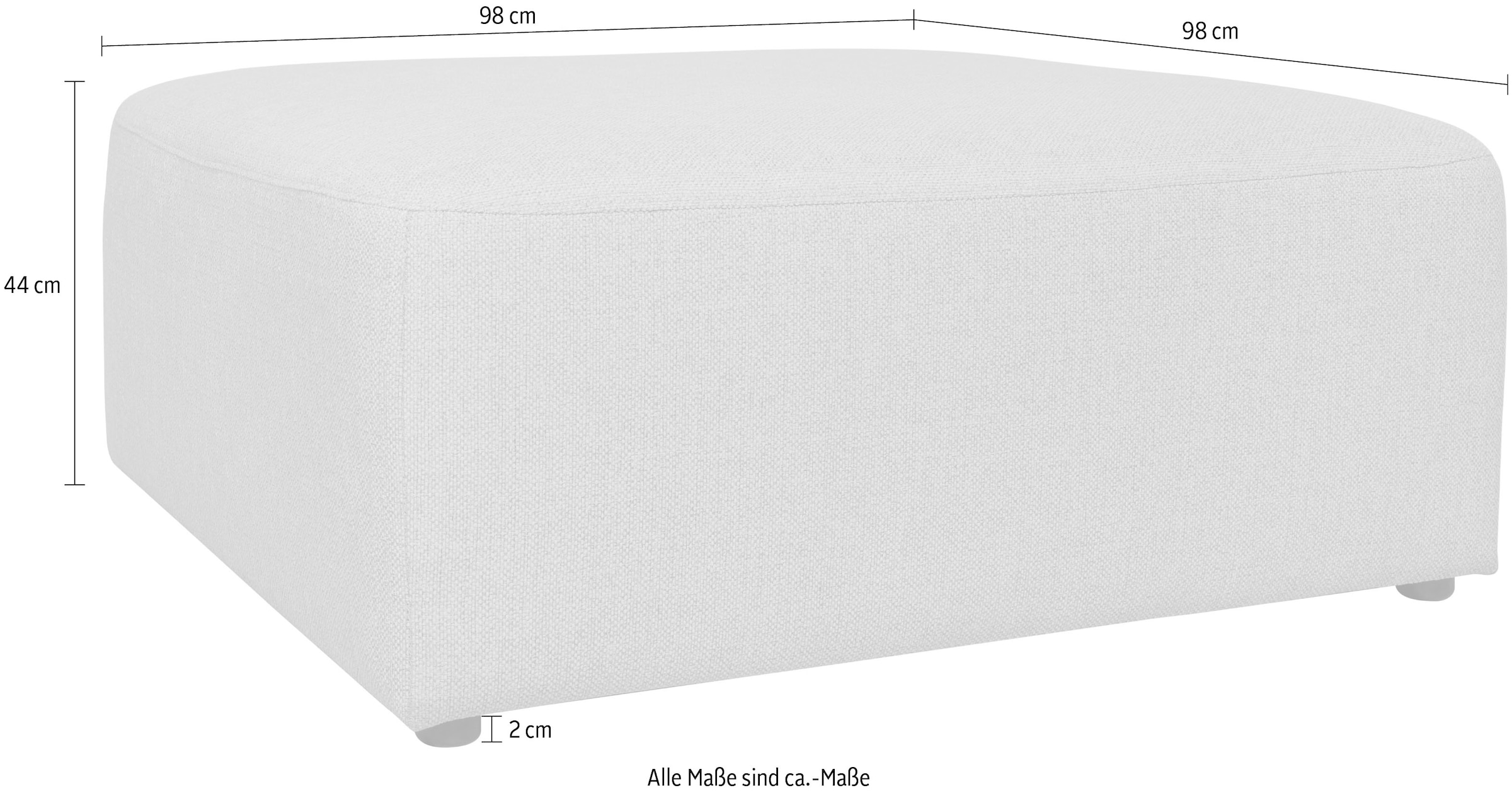 GOODproduct Polsterhocker »Koa, Hocker, passend zur Modulserie KOA« in Webstoff, weicher Lounge-Sitzkomfort