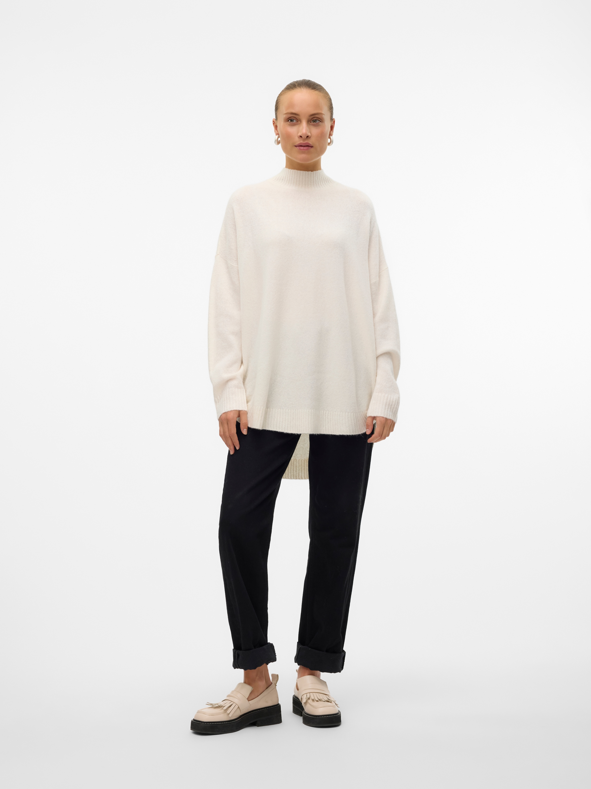 Vero Moda Pull en tricot »VMPLAZA LS HIGHNECK LONG PULLOVER GA BOO«