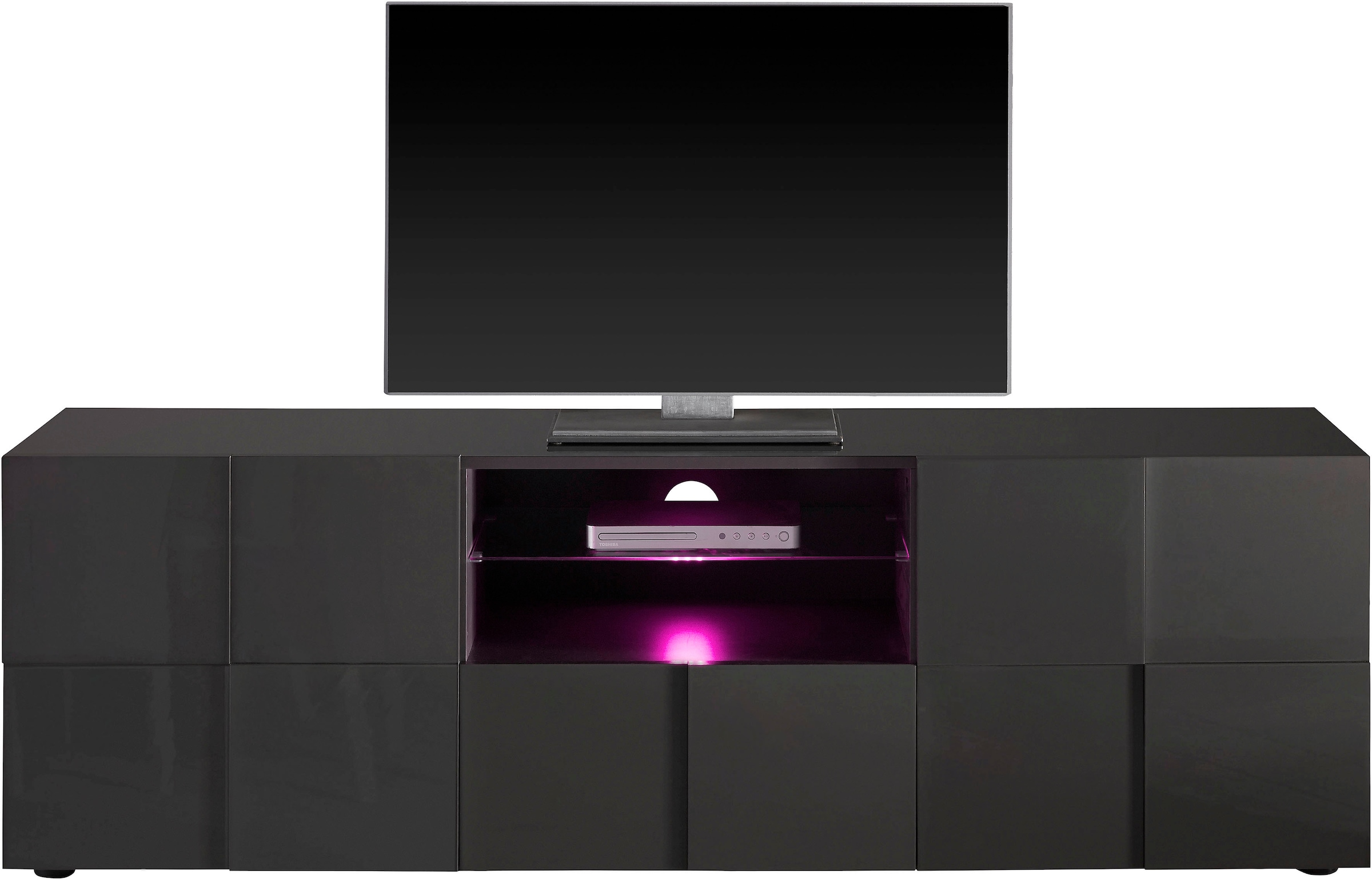 INOSIGN Lowboard »Dama Breite 181 cm, TV-Board 2 Türen, 1 Schubkasten, TV-Schrank« Front in 3D-Optik, viel Stauraum, verschiedene Farben