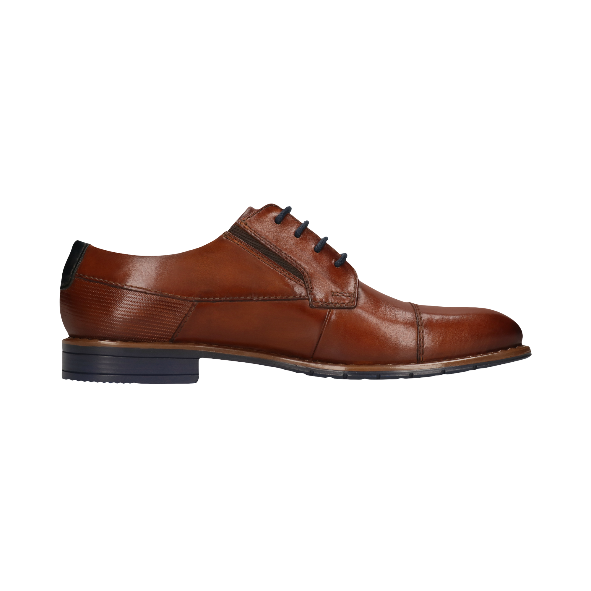 bugatti Schnürschuh  , Blockabsatz, Abendschuh, Businessschuh mit Logoprägung