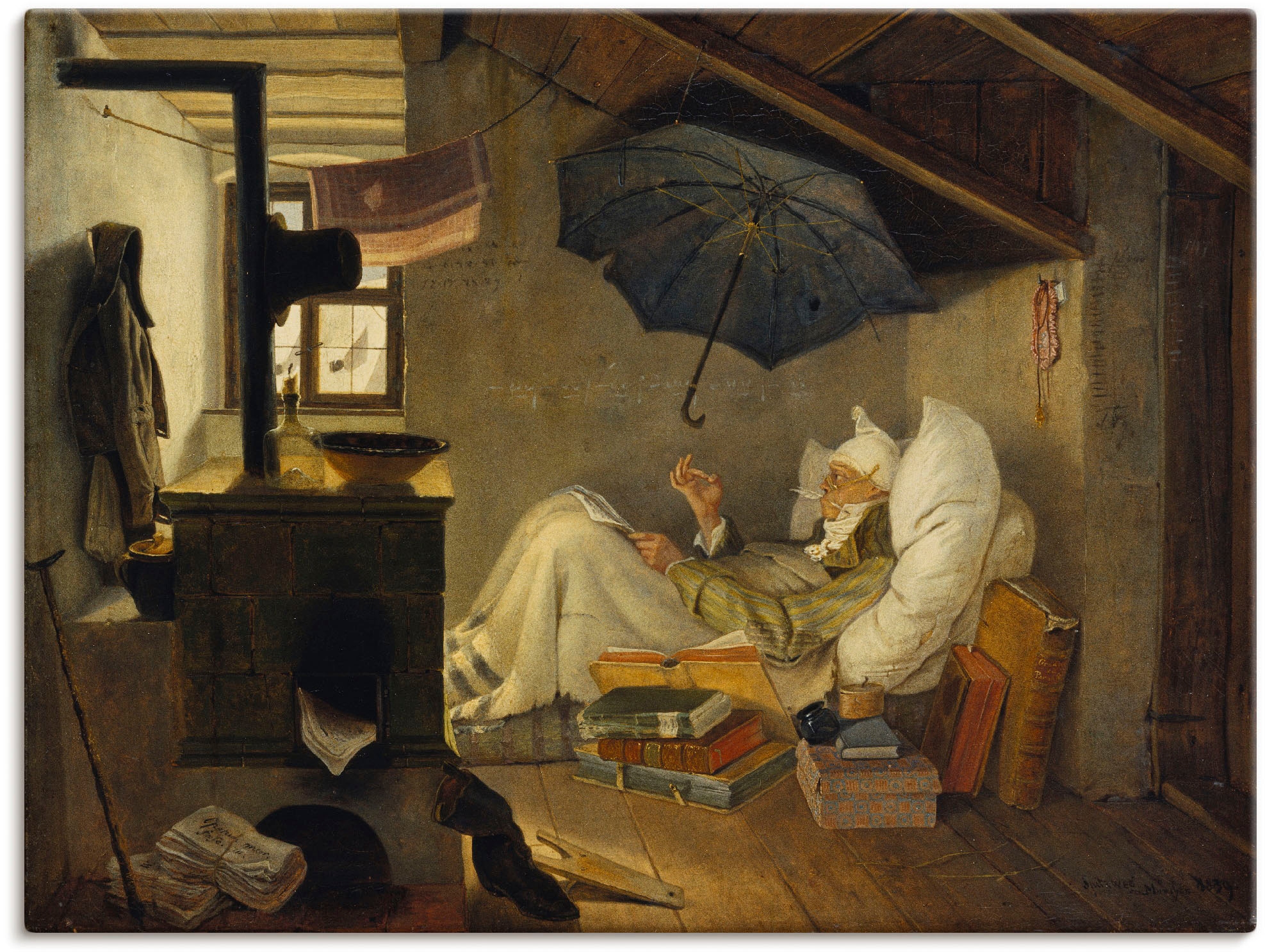 Artland Wandbild »Der arme Poet. 1839« Mann 1 Stk. tlg. als Leinwandbild, Poster in verschied. Grössen