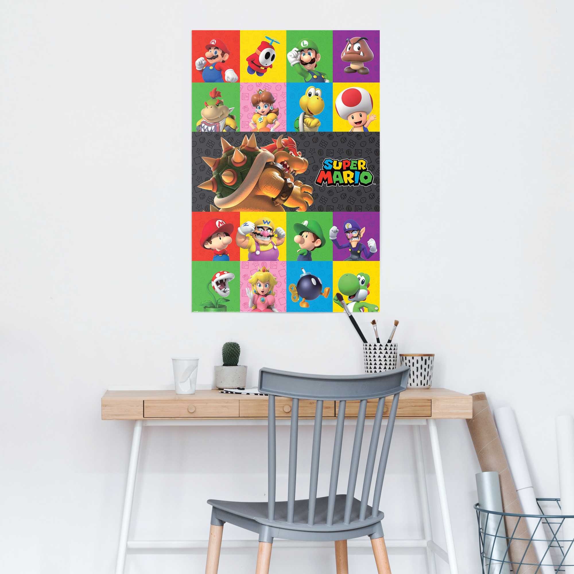 Reinders! Poster »Super Mario - characters« Kinderzimmer - Mehrfarbig - 150 gr.  Papier - Games - 61x91,5 cm
