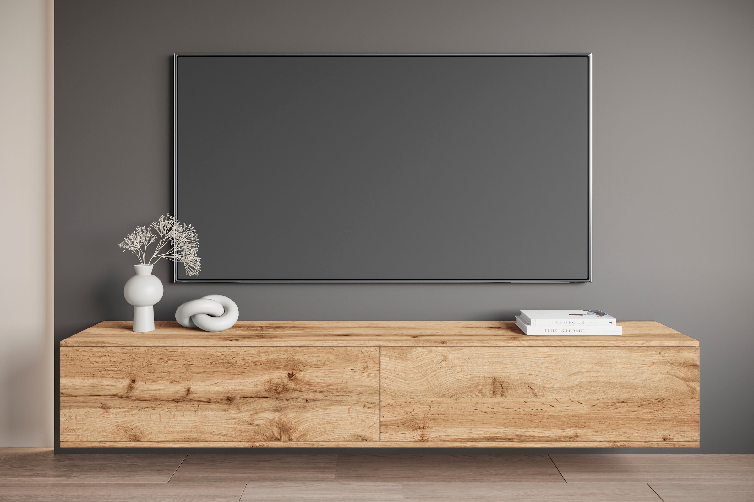 GOODproduct Lowboard »Kenia« 1 Stk. tlg. 2 Klappen – flexibel hängend oder stehend montierbar