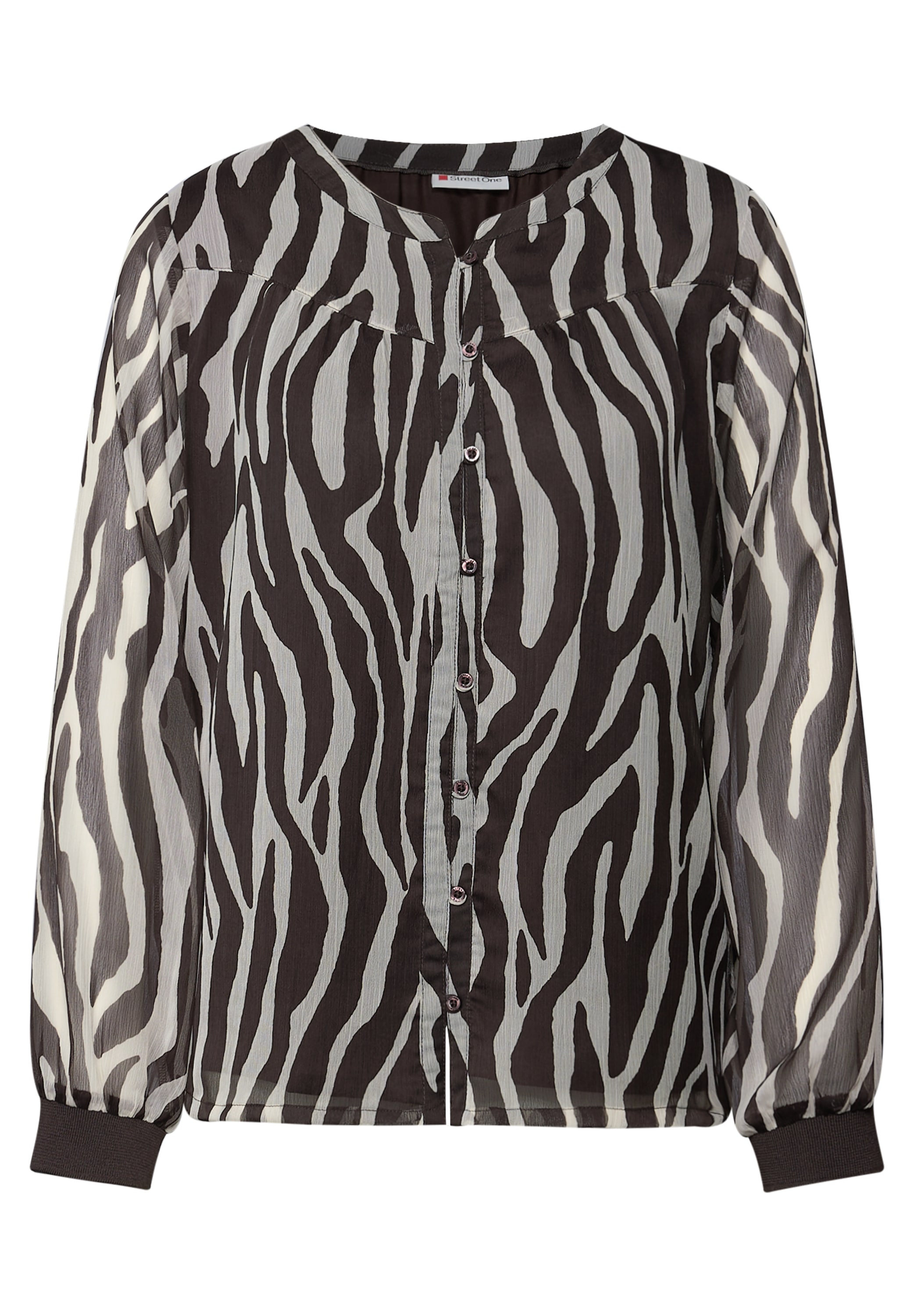 STREET ONE Blouse en mousseline , mit Zebra-Print
