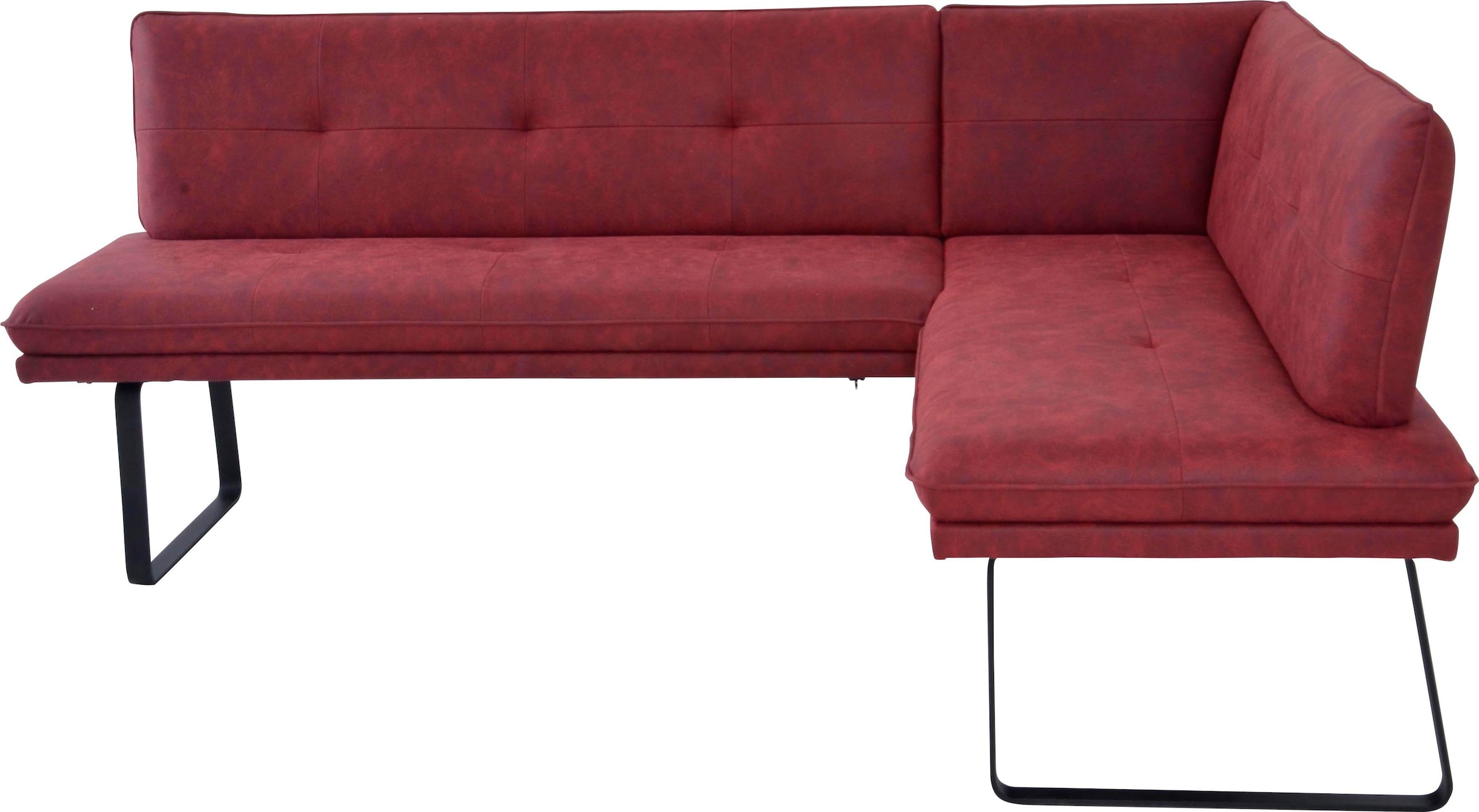 K+W Komfort & Wohnen Banc d'angle 1 cuis tlg. banquette d'angle rembourrée avec effet coussins pointus, assise et dossier matelassés