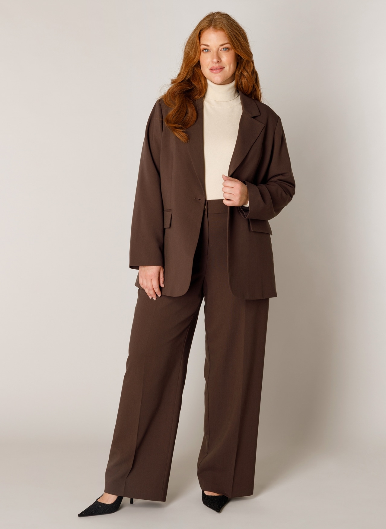 Base Level Curvy Jackenblazer »Yelena« mit grossen Knopf