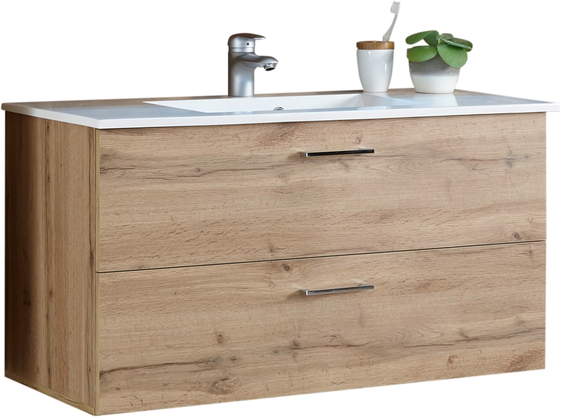 BASIC by Balculina Waschtisch »Best« Set, 2 Stk. tlg. Breite 101 cm,mit Waschbecken, Softlclose