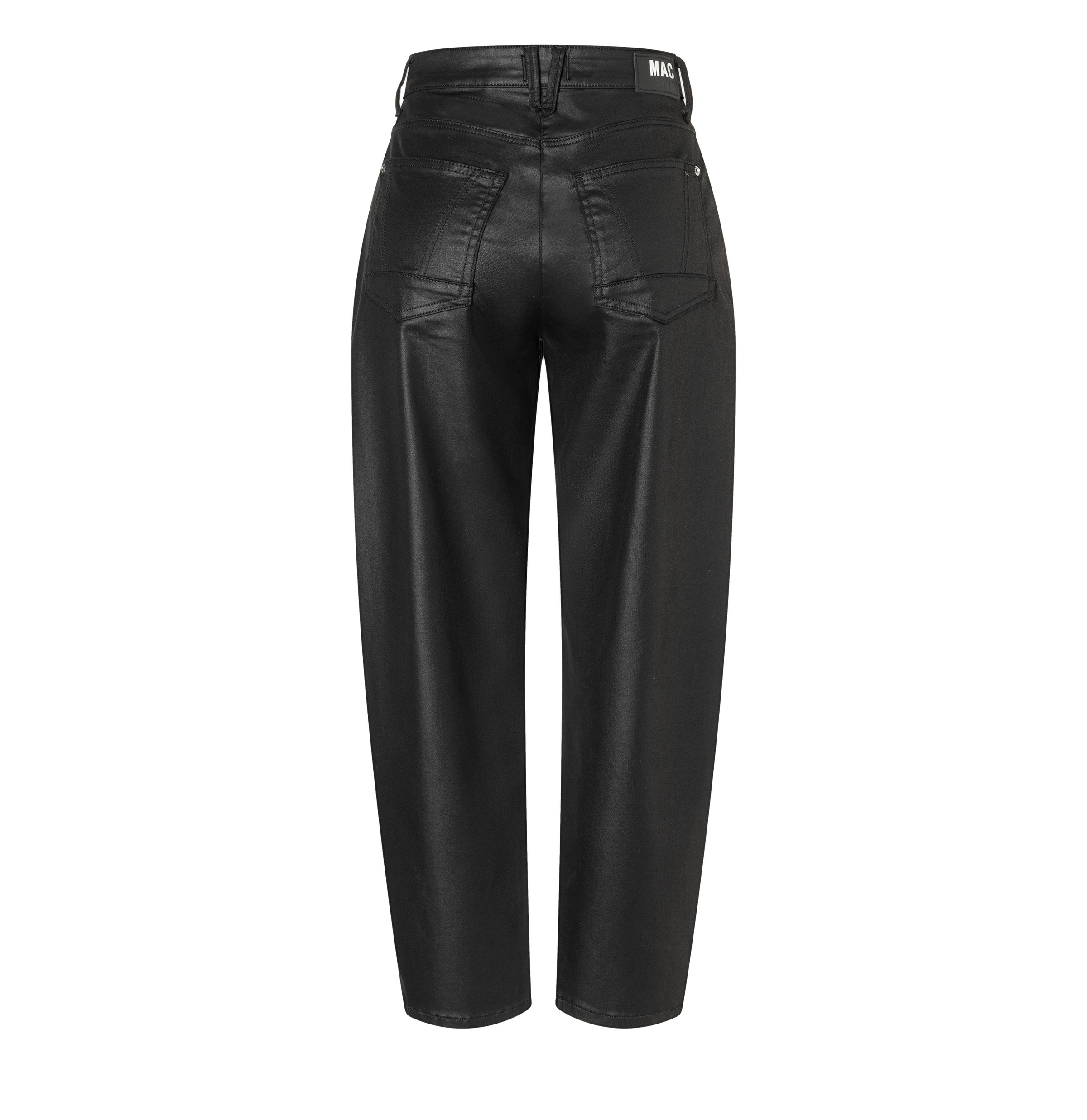 MAC Pantalon imitation cuir »Danny 2.3 coated«  Coupe ample, jambe évasée, forme O