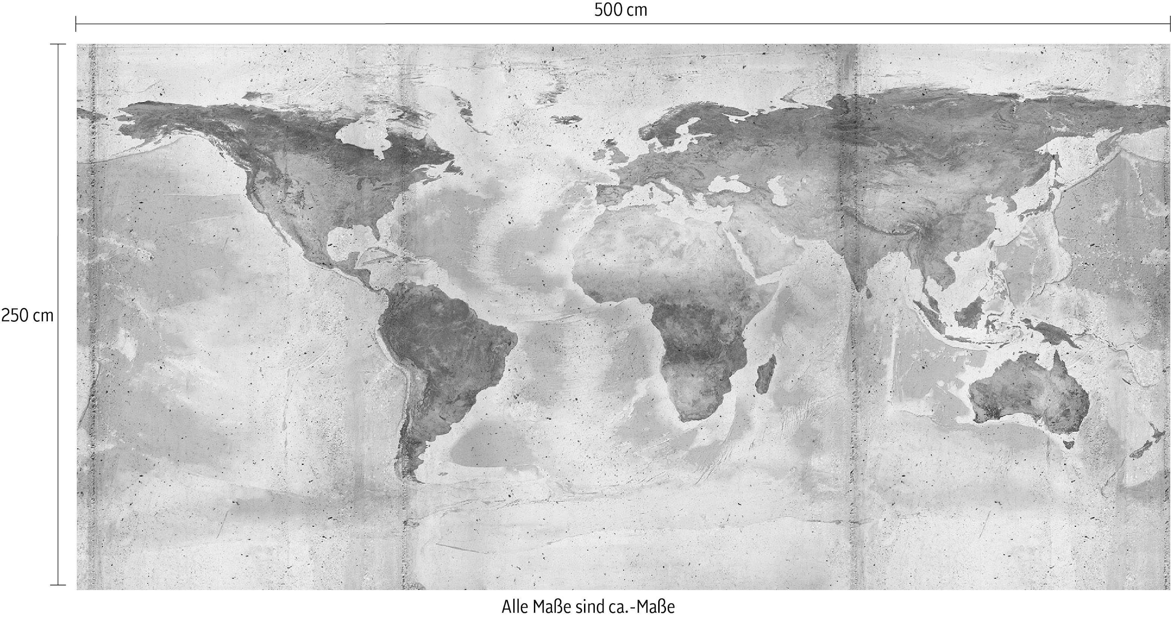 Komar Papier peint intissé »Digitaldruck Vlies -  Concrete World - Grösse 500 x 250 cm« imprimé Wohnzimmer, Schlafzimmer