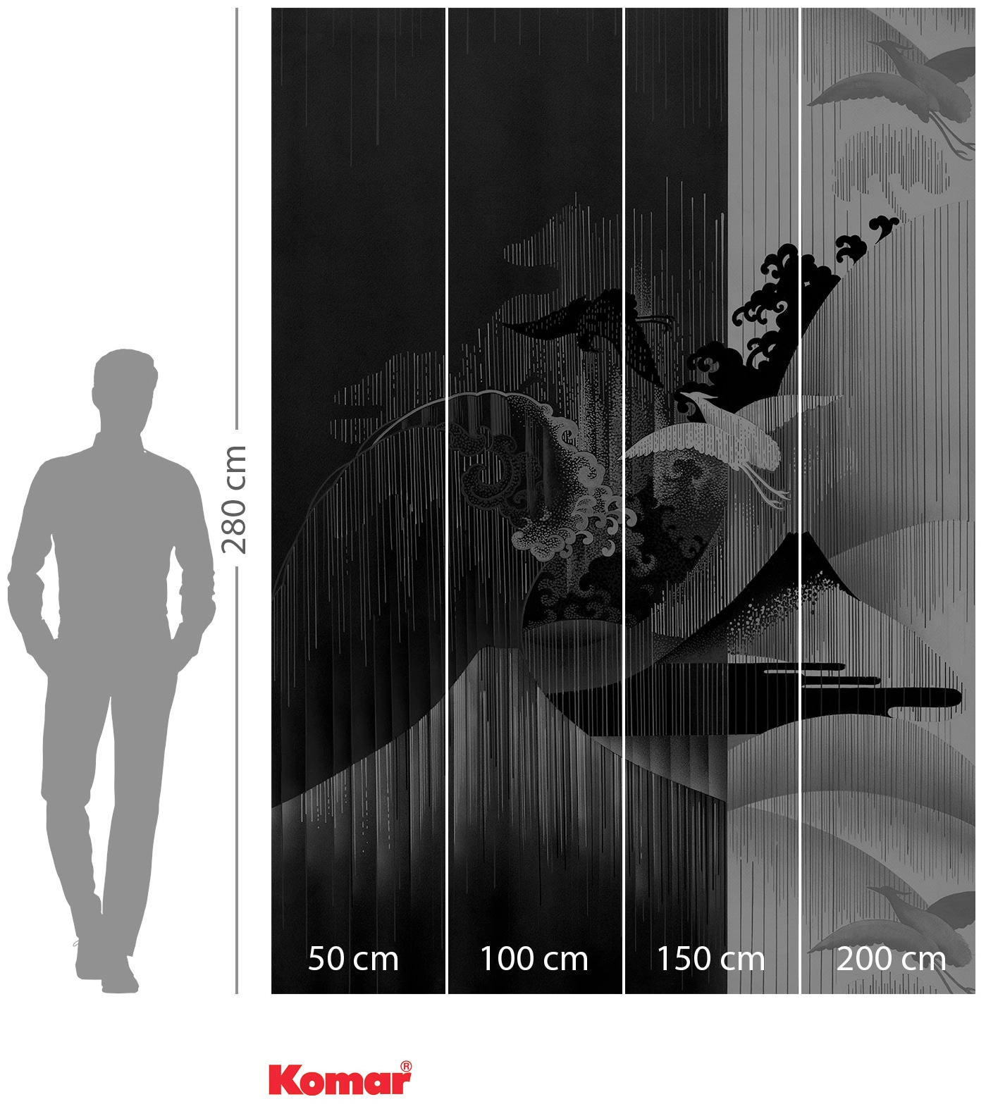 Komar Papier peint intissé »Digitaldruck Vlies -  Yin Yang - Grösse 200 x 280 cm« imprimé Wohnzimmer, Schlafzimmer