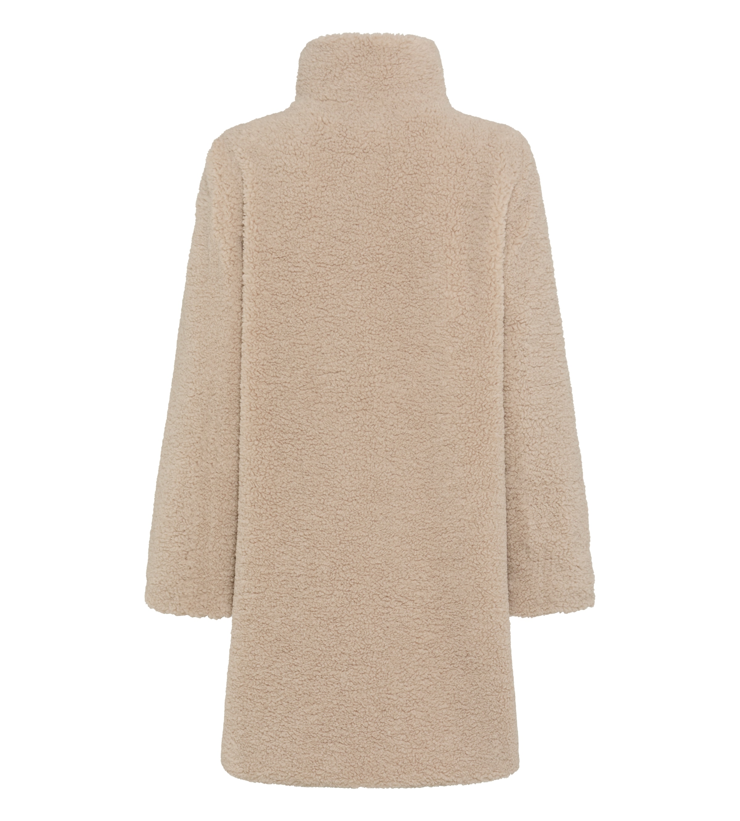 Fuchs Schmitt Manteau en imitation fourrure col montant, coupe régulière